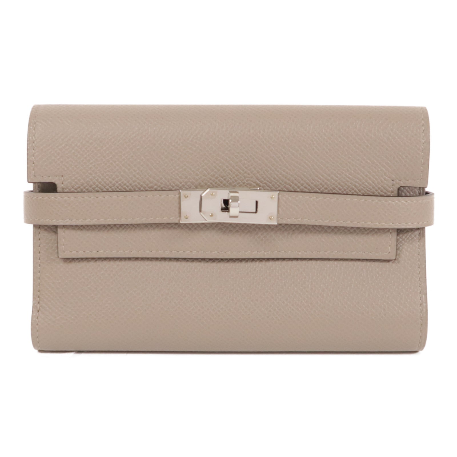 HERMES Epsom皮革Kelly Wallet銀扣錢包