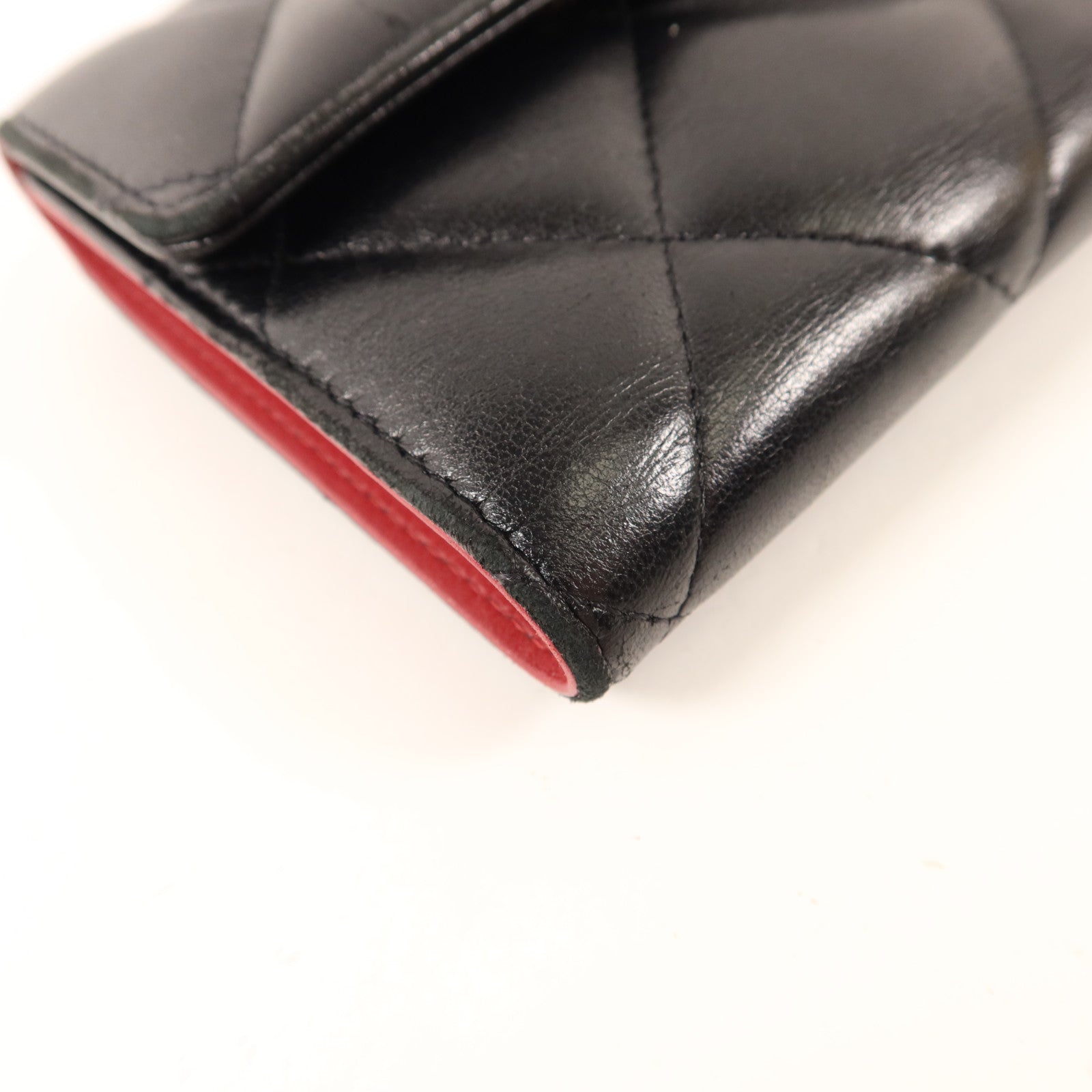 CHANEL 羊皮皮革C19 Trifold Wallet金扣錢包