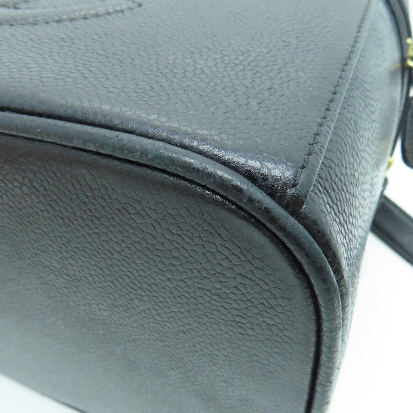 CHANEL 【清倉大減價】牛皮皮革Vintage Bag金扣手挽肩背兩用袋黑色