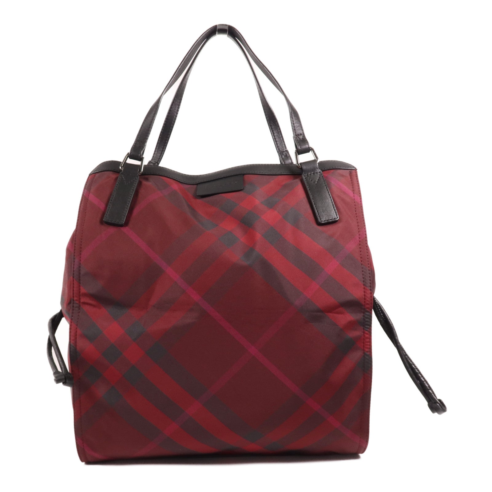 BURBERRY 尼龍/皮革Hand Bag銀扣手挽袋