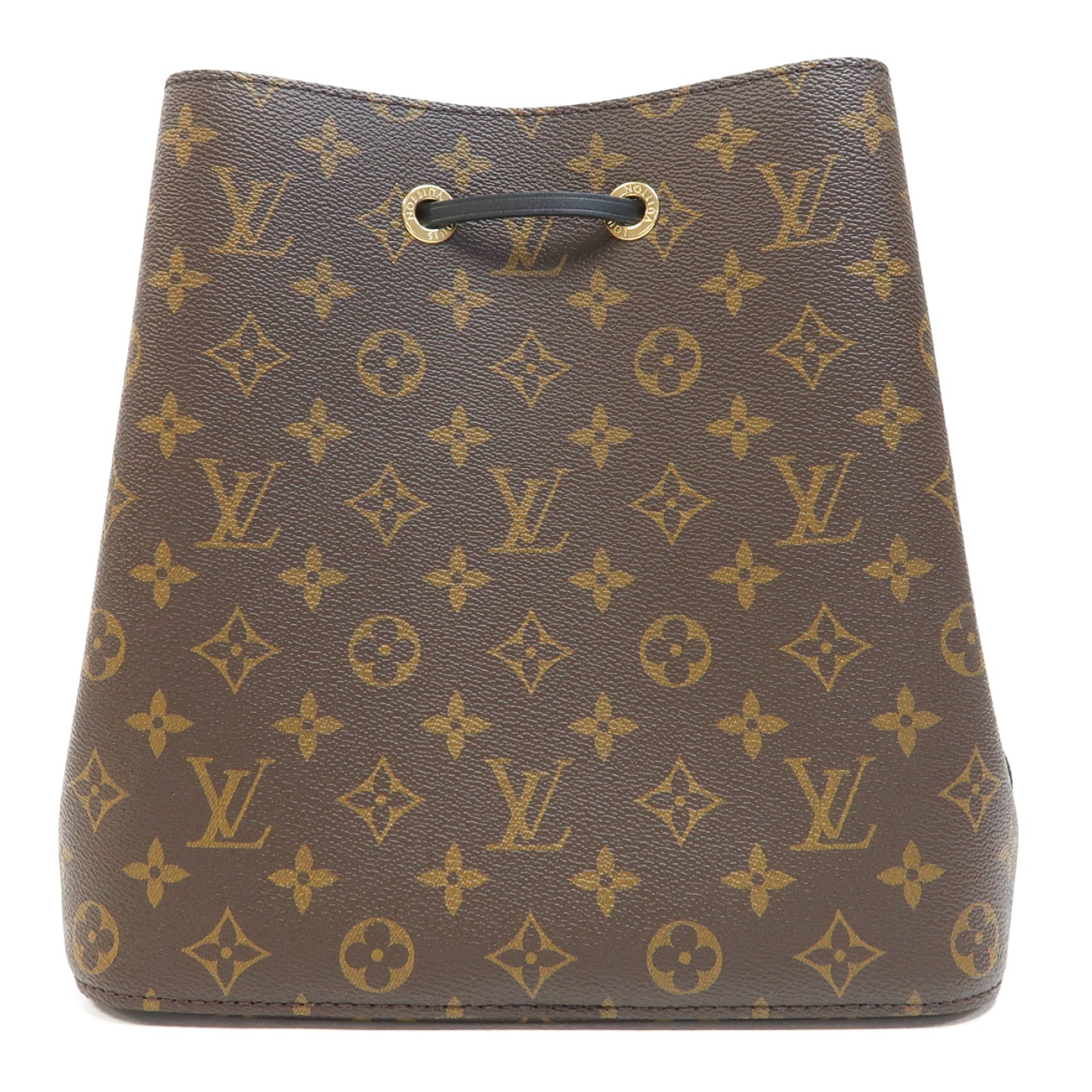 LOUIS VUITTON Monogram Neo Noe MM金扣肩背袋啡色/黑色