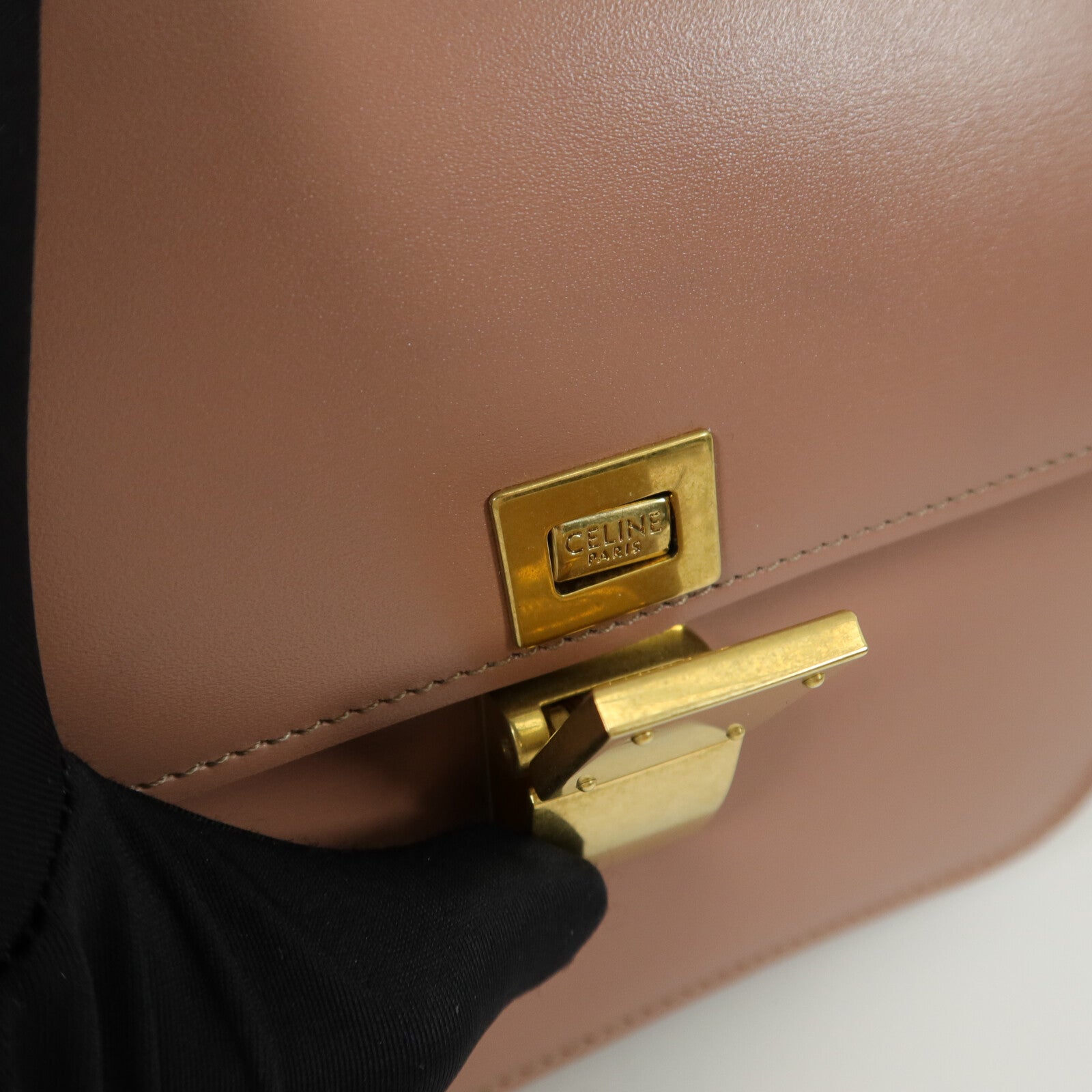 CELINE 牛皮皮革Mini Classic Box肩背袋
