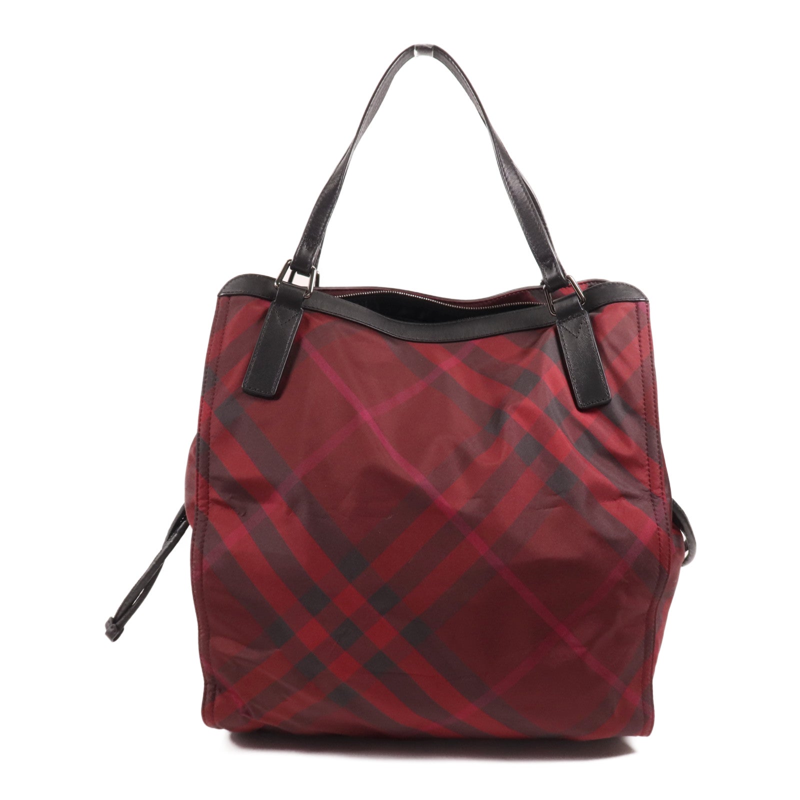 BURBERRY 尼龍/皮革Hand Bag銀扣手挽袋