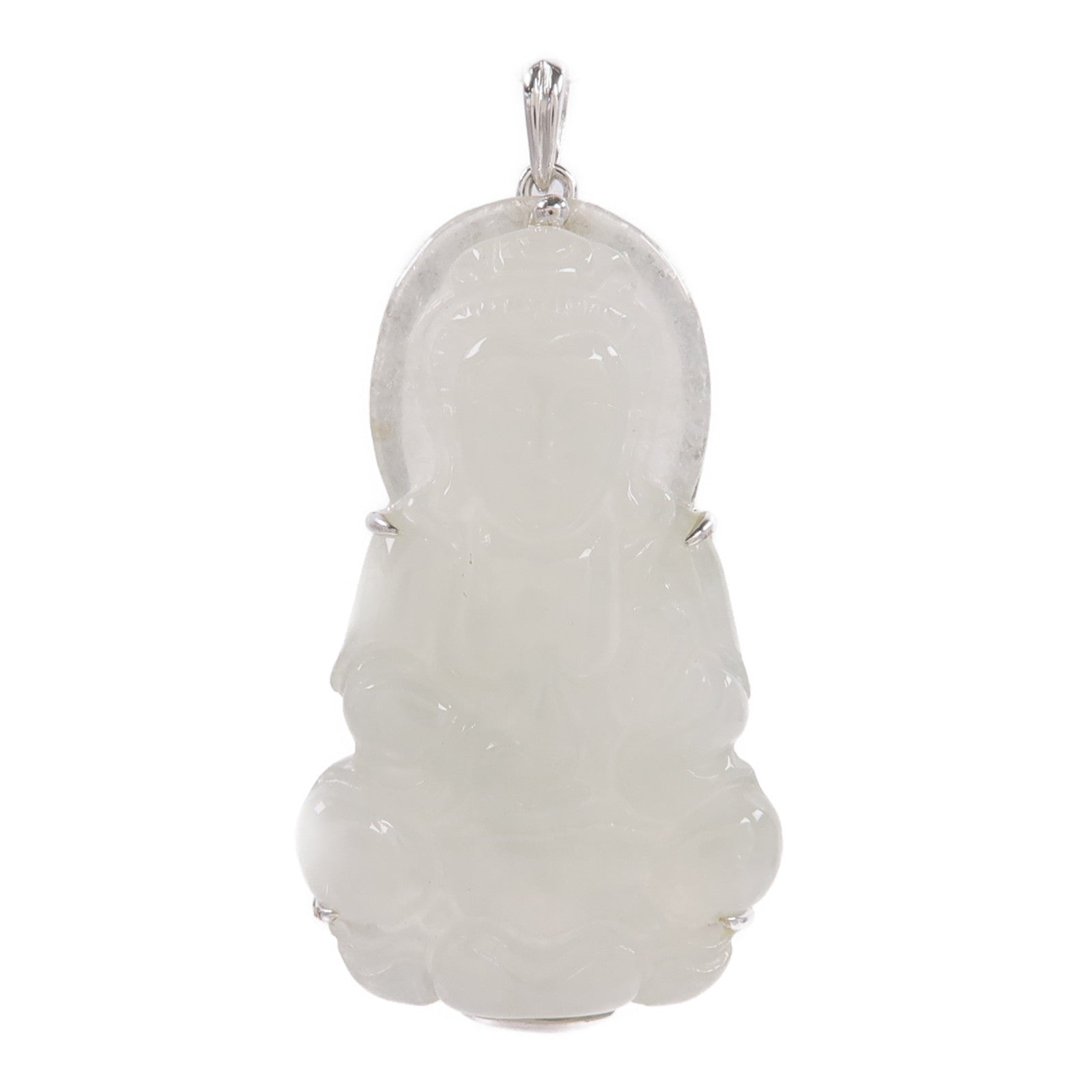JEWELRY 18K白金Jade Pendant Top翡翠吊墜