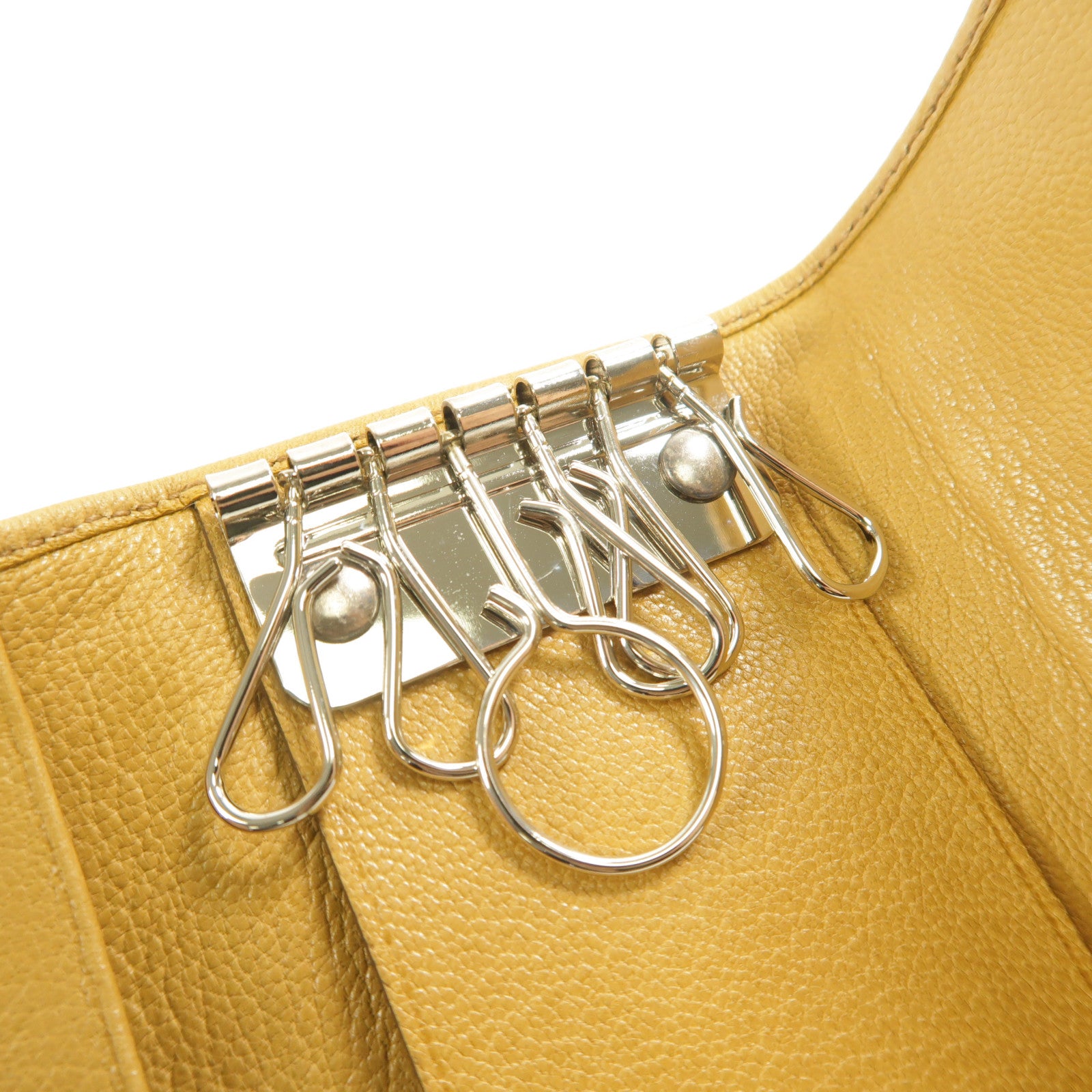 SAINT LAURENT 牛皮皮革Key Case銀扣鎖匙包