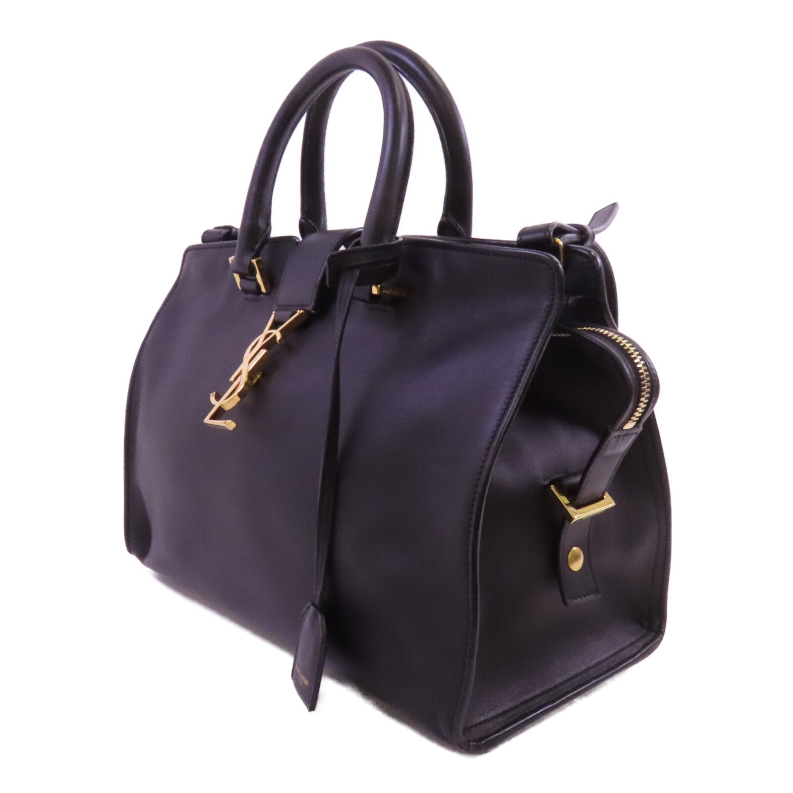 SAINT LAURENT 牛皮皮革2Way Shoulder Bag金扣手挽肩背兩用袋