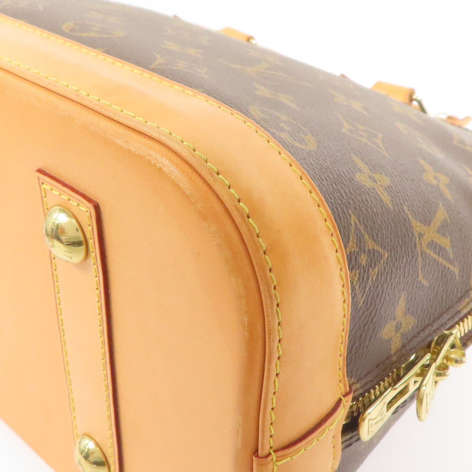 LOUIS VUITTON LV GHW Alma Handbag M51130 Monogram Brown