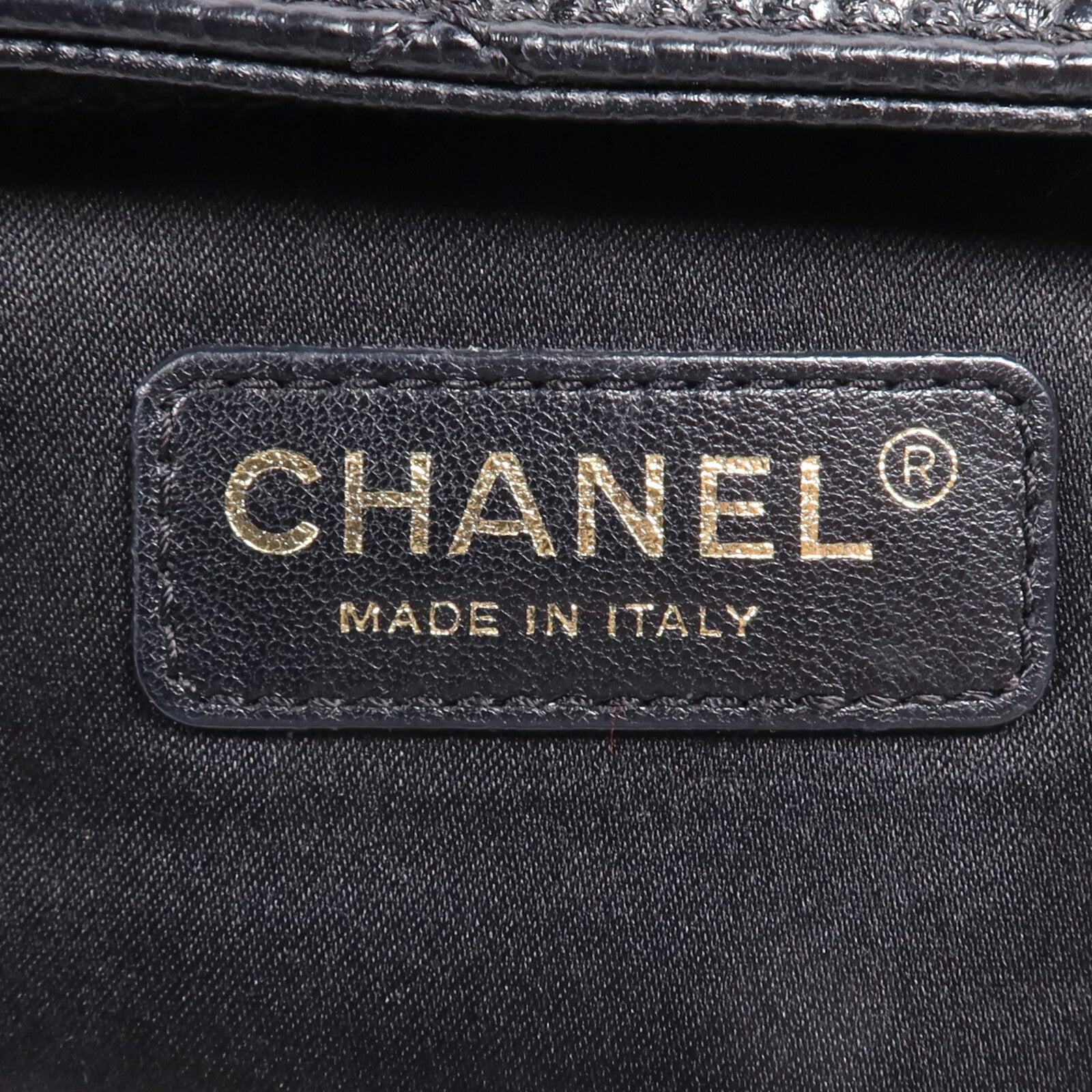 CHANEL 牛皮皮革GST Grand Shopping Tote Bag鏈帶肩背袋
