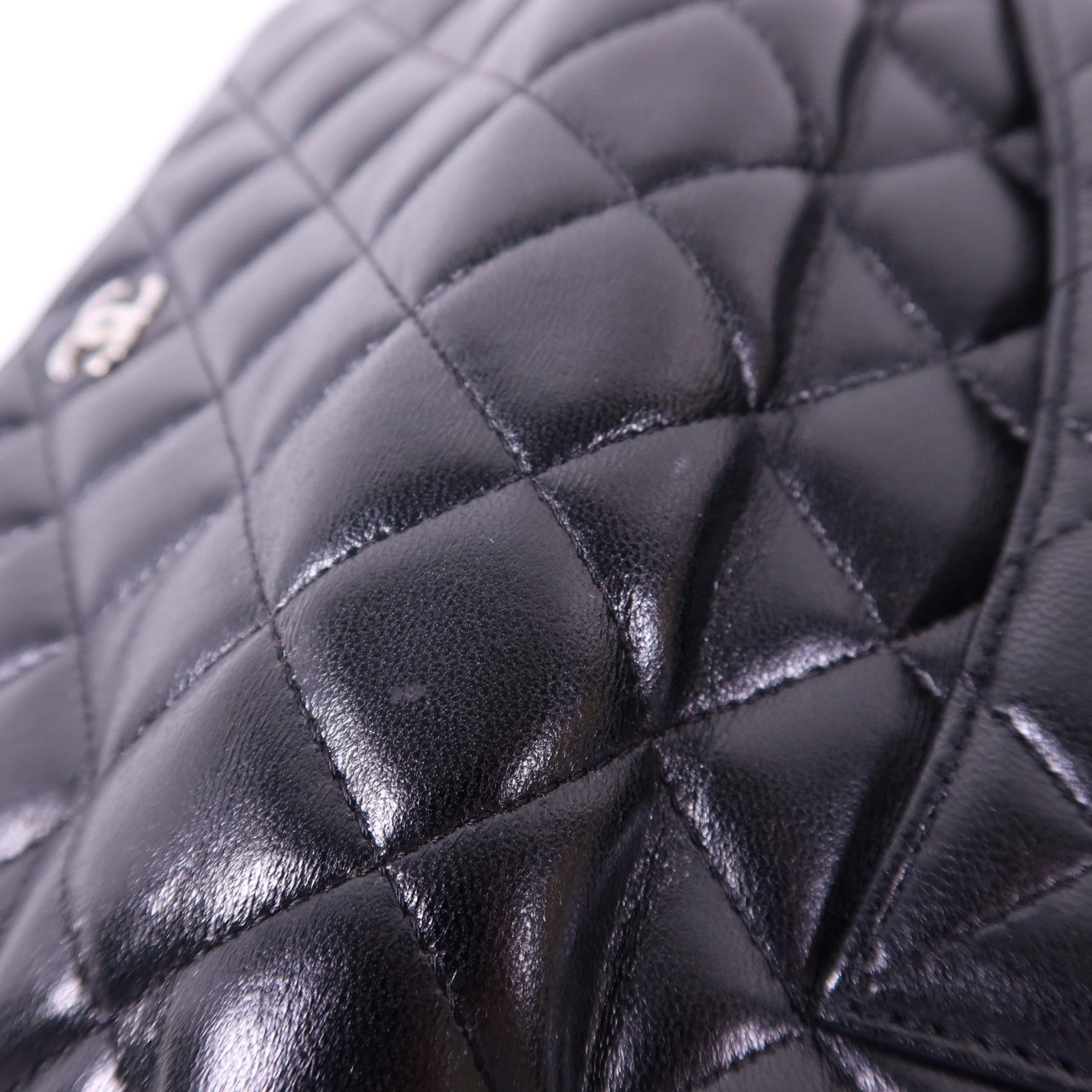 CHANEL 羊皮皮革WOC Wallet On Chain銀扣鏈帶肩背袋