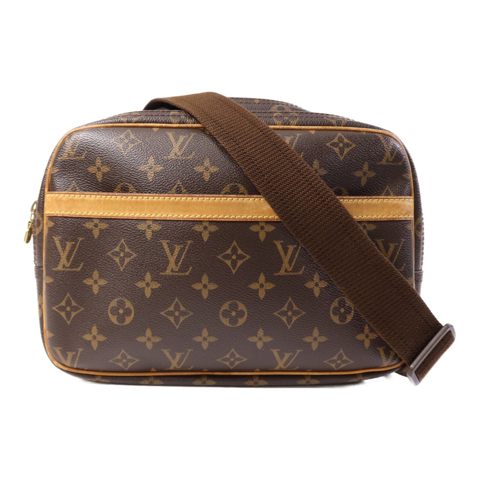 LOUIS VUITTON 【激減優惠】Monogram Reporter PM金扣肩背袋