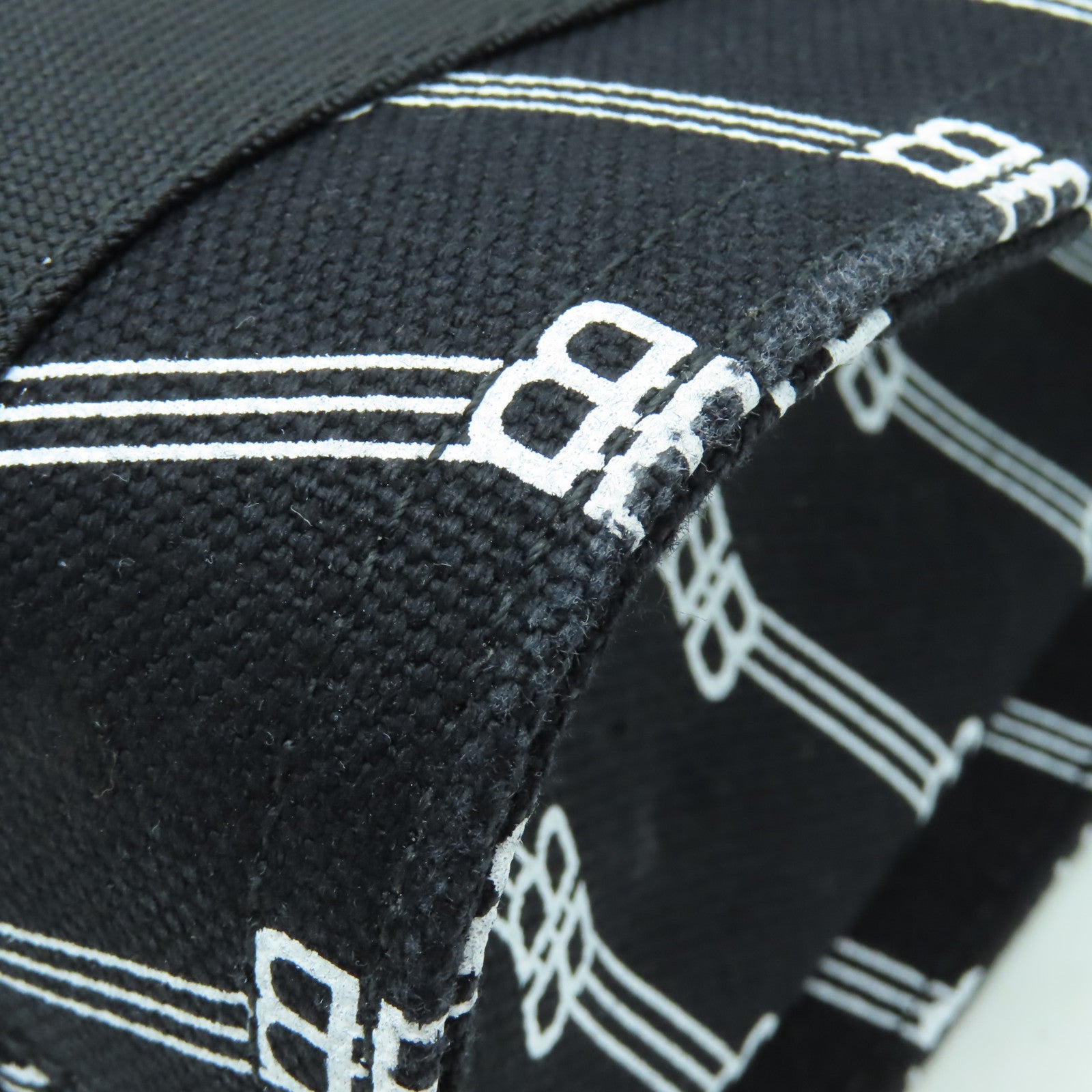 BALENCIAGA 【清倉大減價】帆布Shoulder Bag銀扣手挽肩背兩用袋黑色