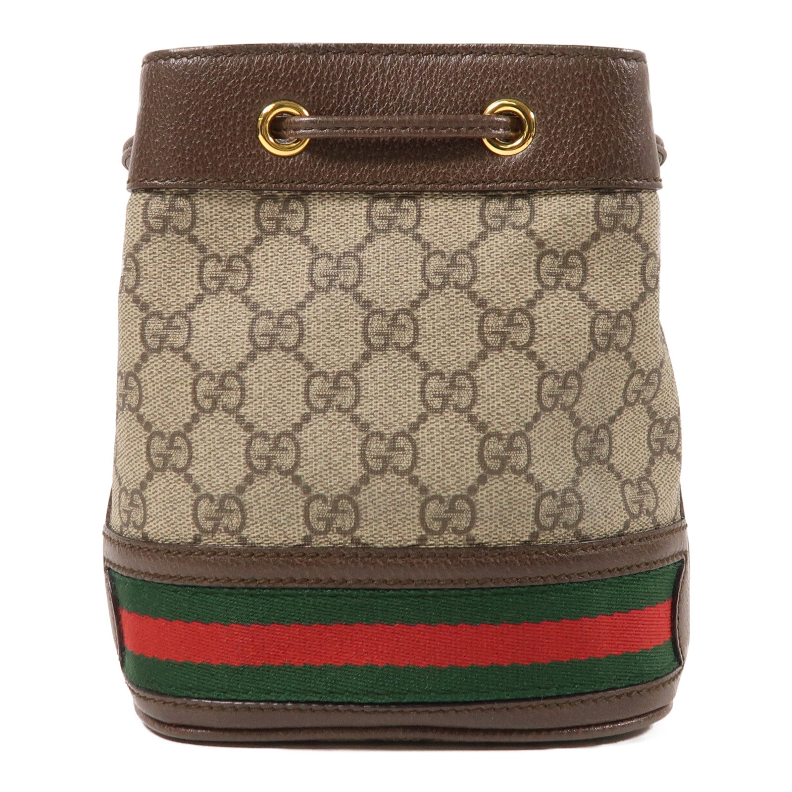 GUCCI 【激減優惠】塗層帆布Ophidia Mini Bucket金扣肩背袋