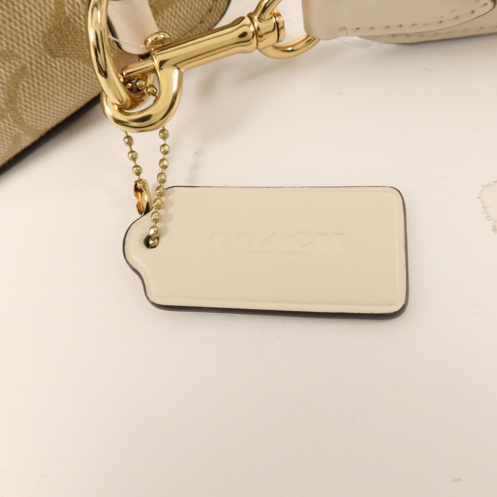 COACH 牛皮皮革Shoulder Bag金扣肩背袋