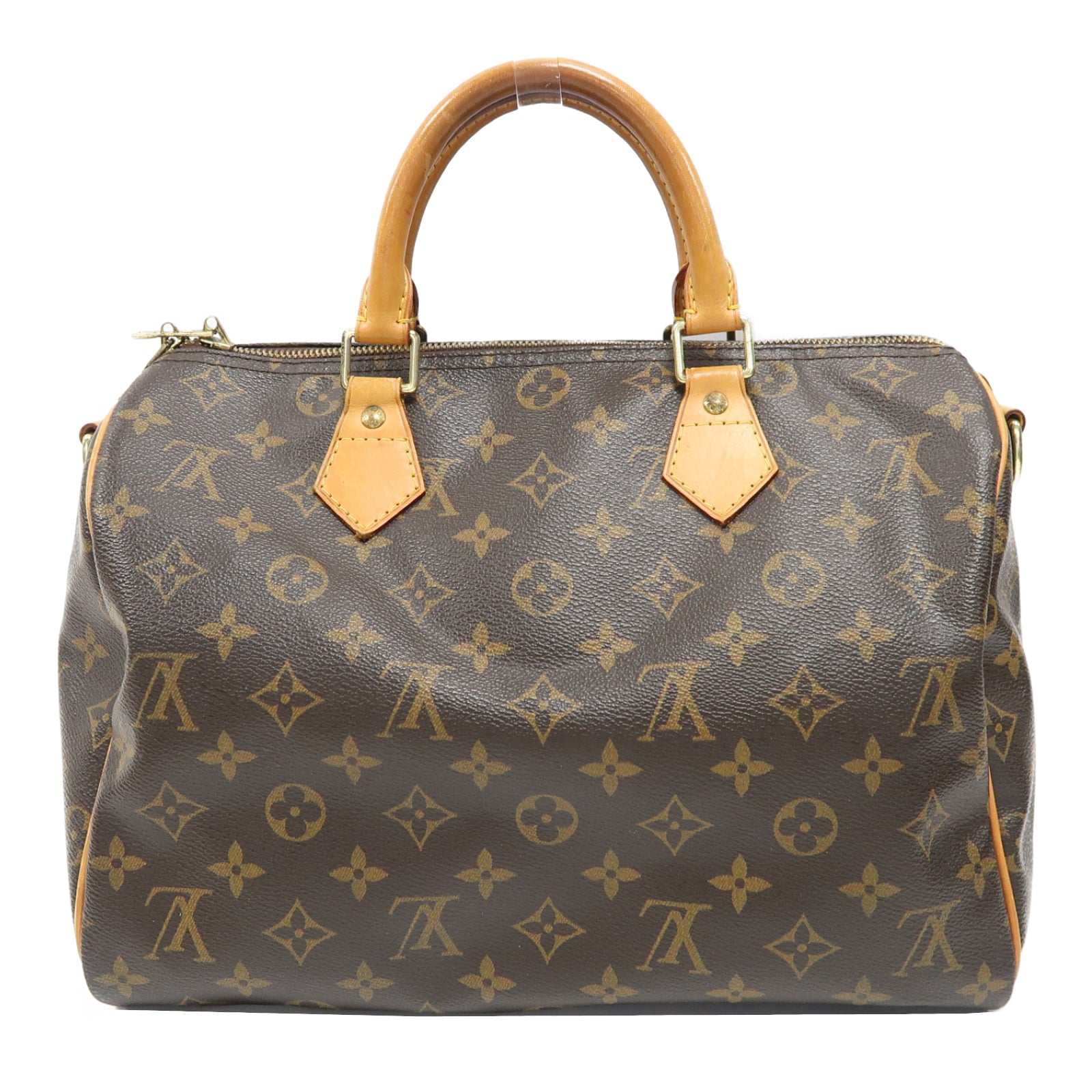 LOUIS VUITTON Monogram Speedy Bandouliere 30金扣手挽肩背兩用袋啡色