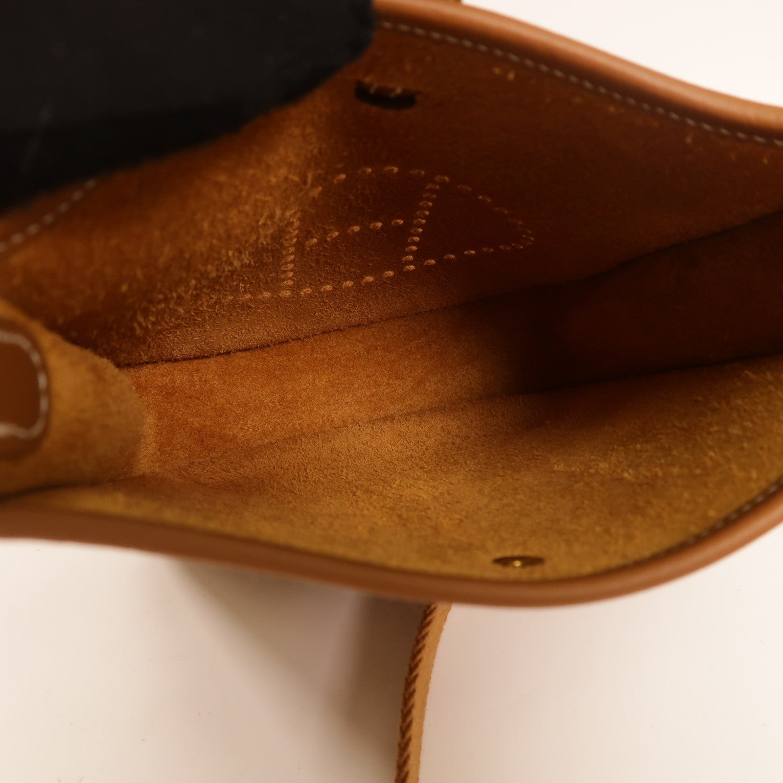 HERMES Clemence皮革EvelyneTPM金扣肩背袋Gold