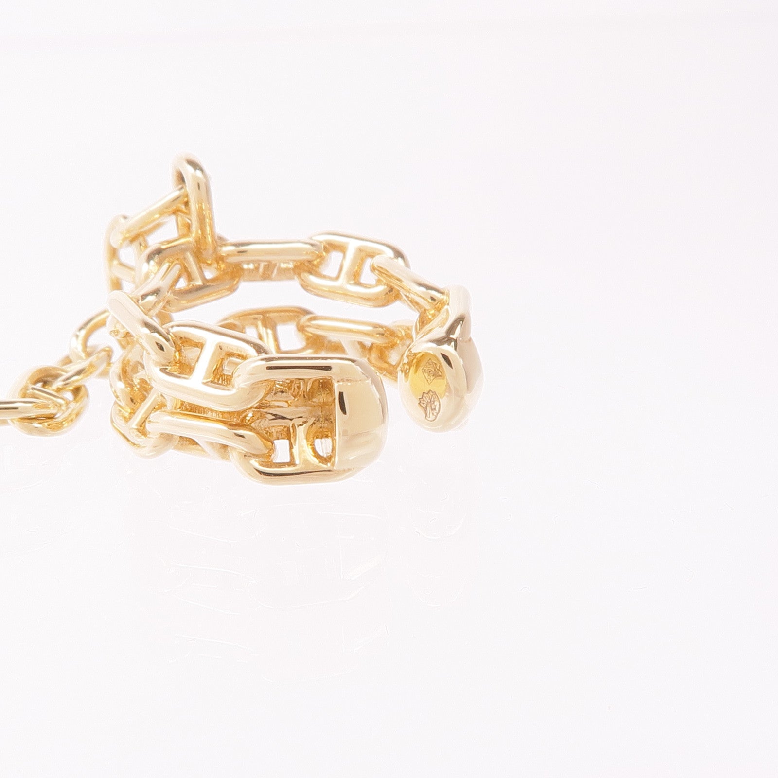 HERMES 18K黃金Chaine d'ancre Calypso right single ear climber earring鑽石耳環