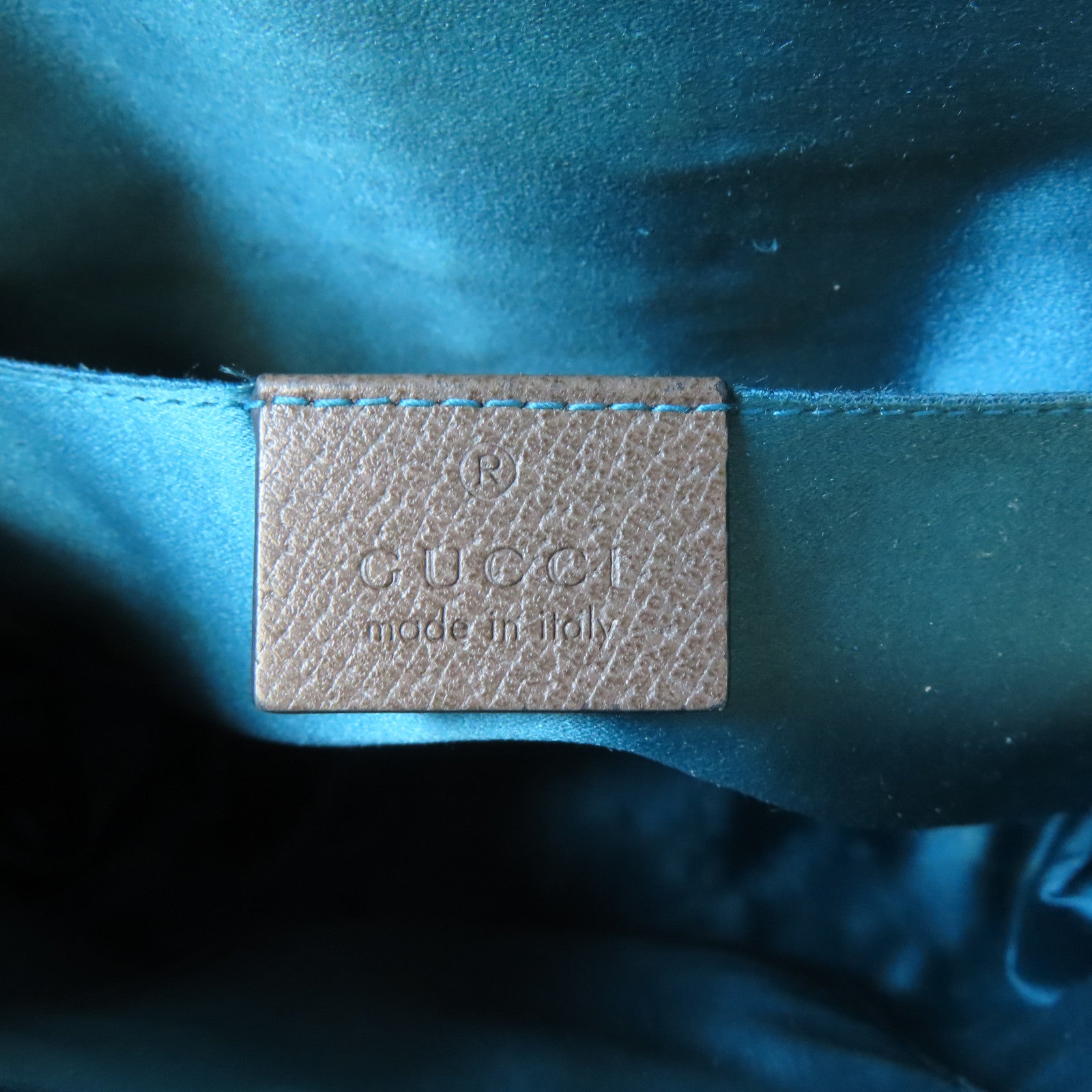 GUCCI 塗層帆布Ophidia GG金扣肩背袋啡色
