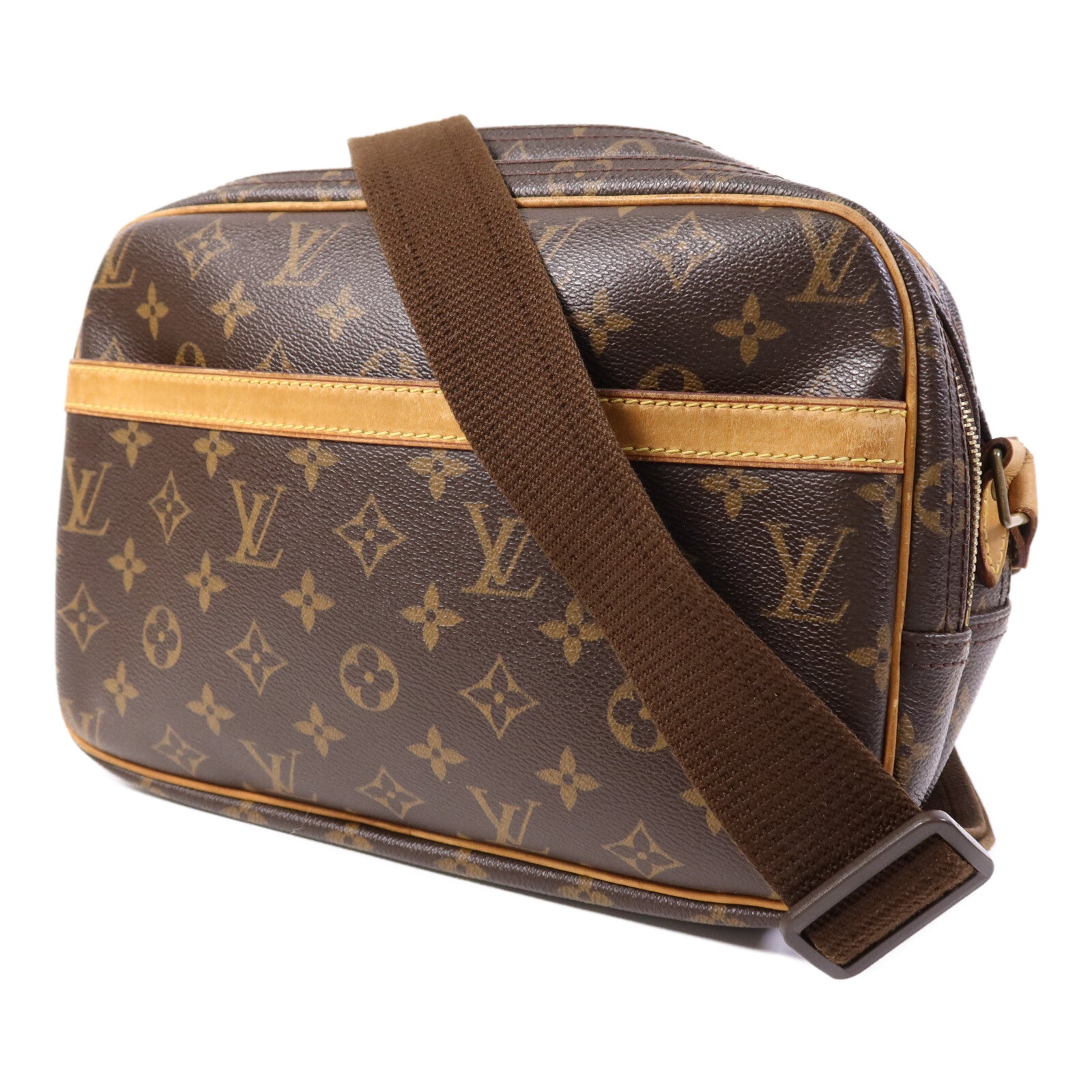 LOUIS VUITTON 【激減優惠】Monogram Reporter PM金扣肩背袋