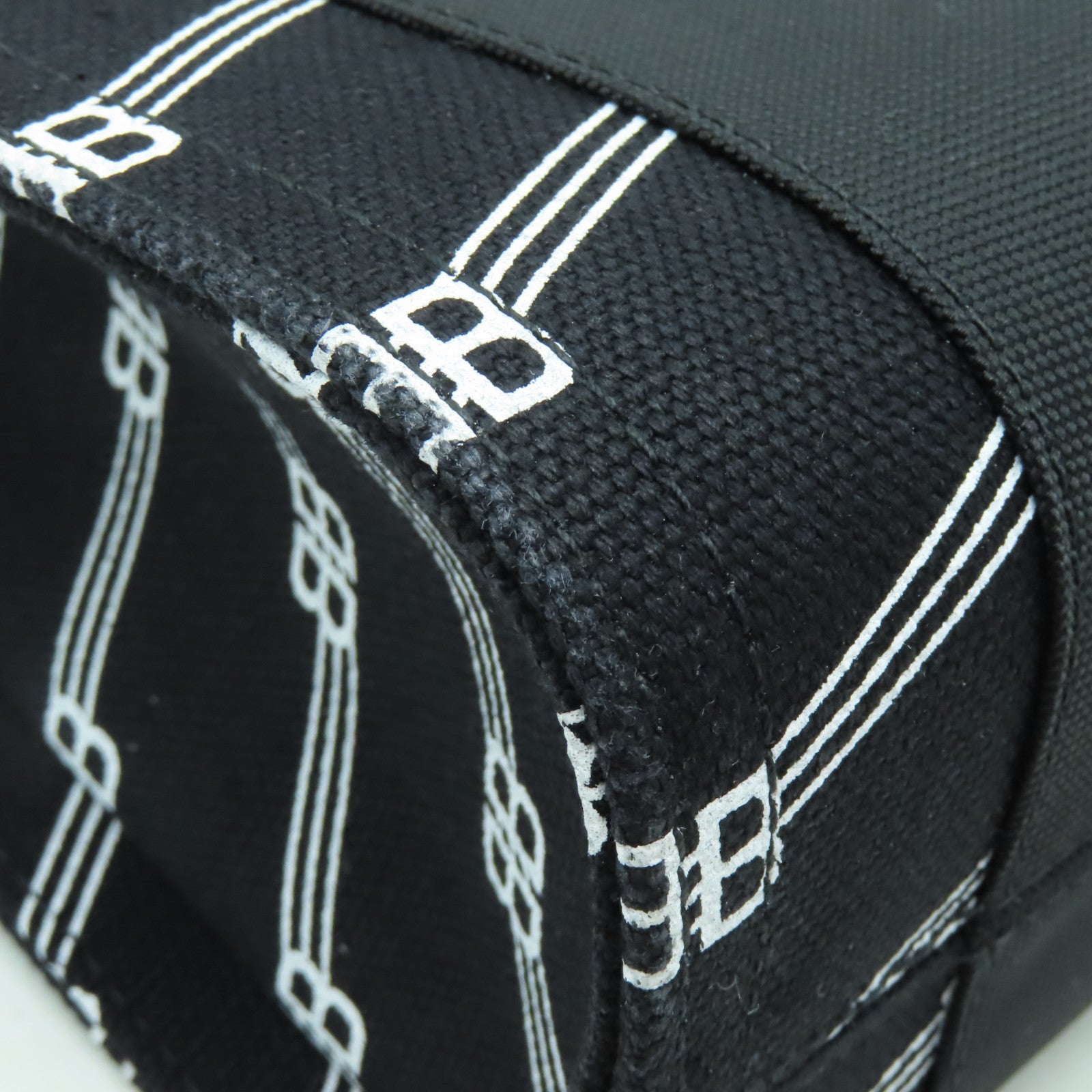 BALENCIAGA 【清倉大減價】帆布Shoulder Bag銀扣手挽肩背兩用袋黑色