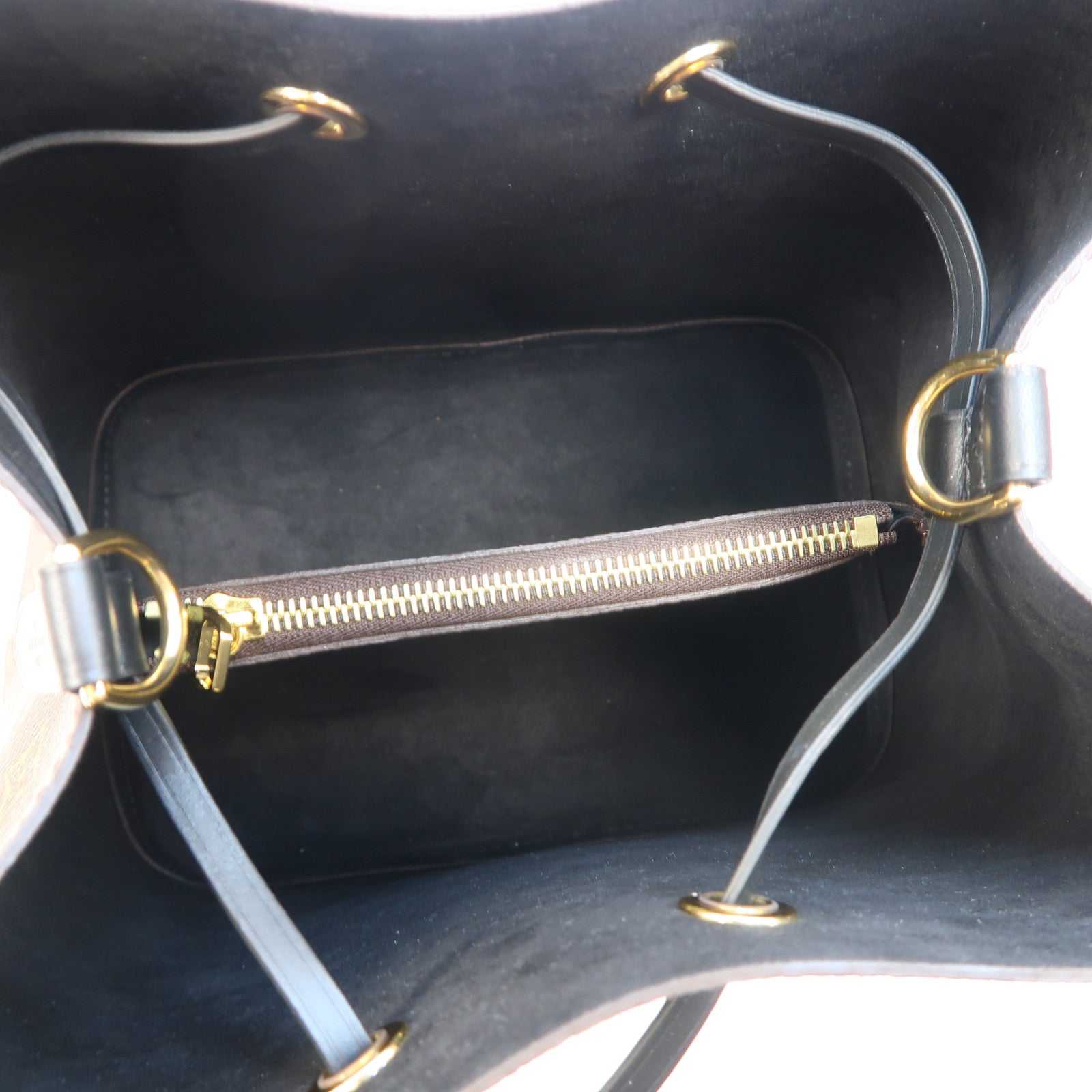 LOUIS VUITTON Monogram Neo Noe MM金扣肩背袋啡色/黑色