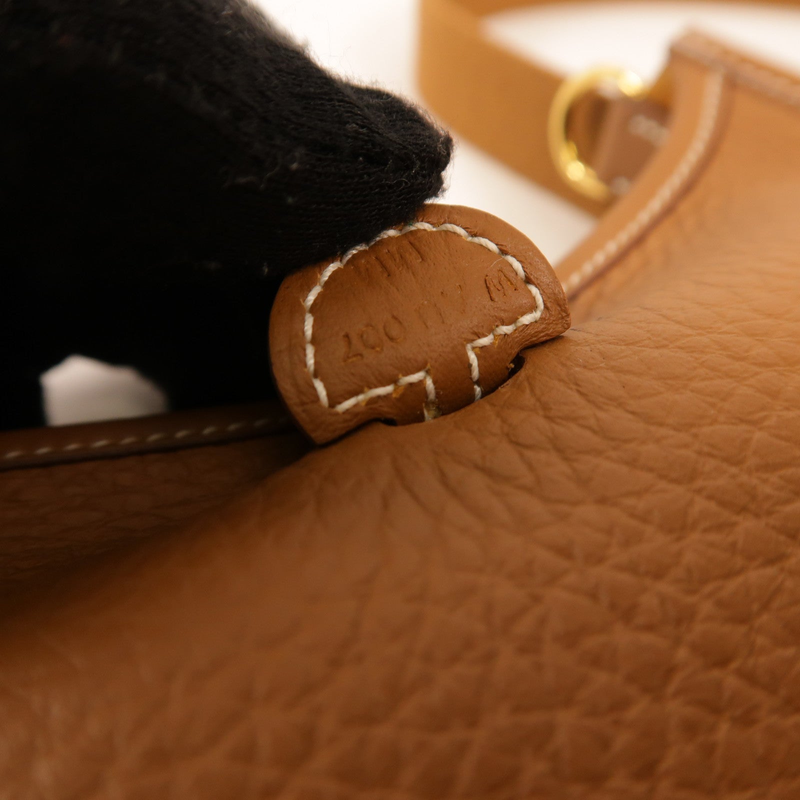 HERMES Clemence皮革EvelyneTPM金扣肩背袋Gold