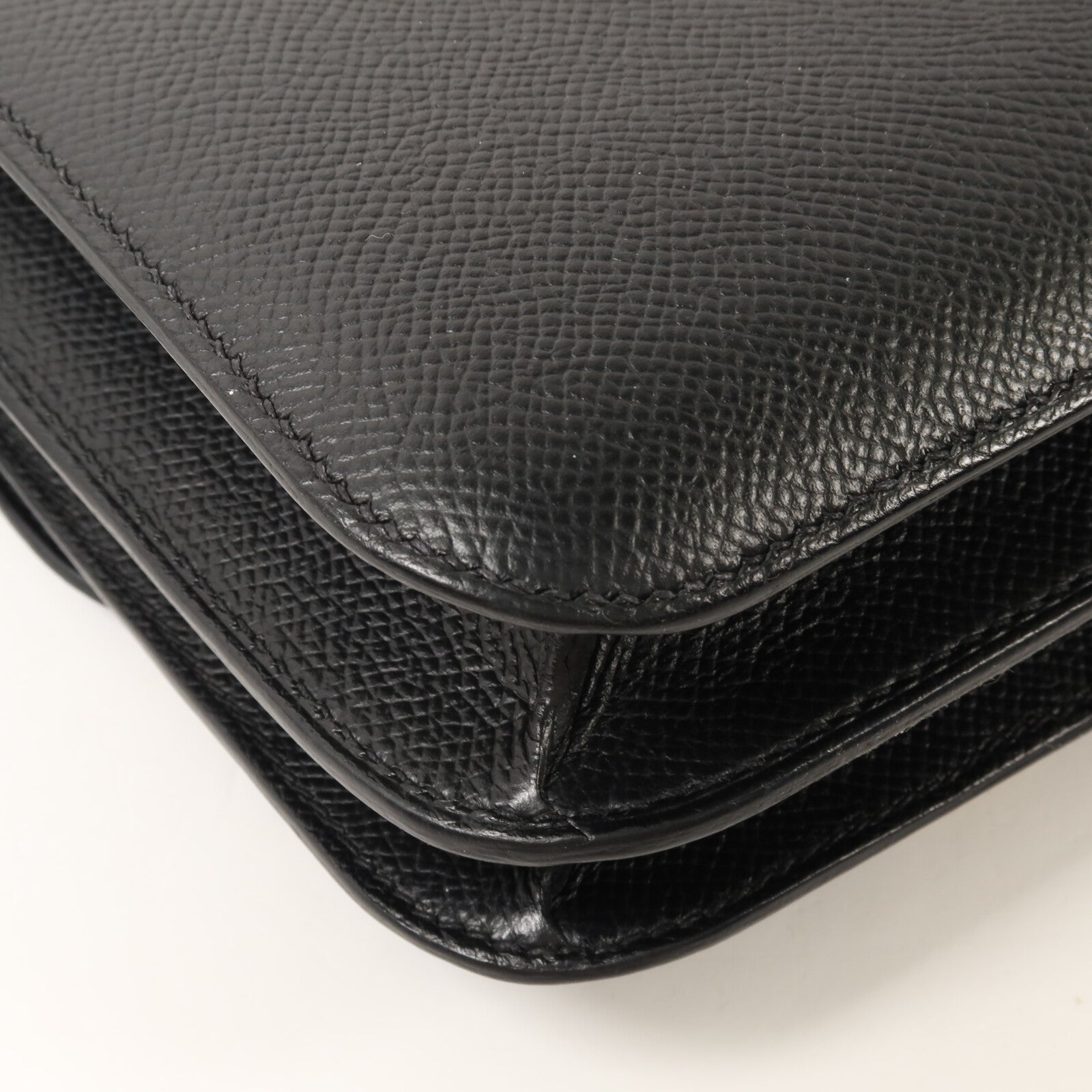 HERMES Epsom皮革Constance Mini肩背袋Noir