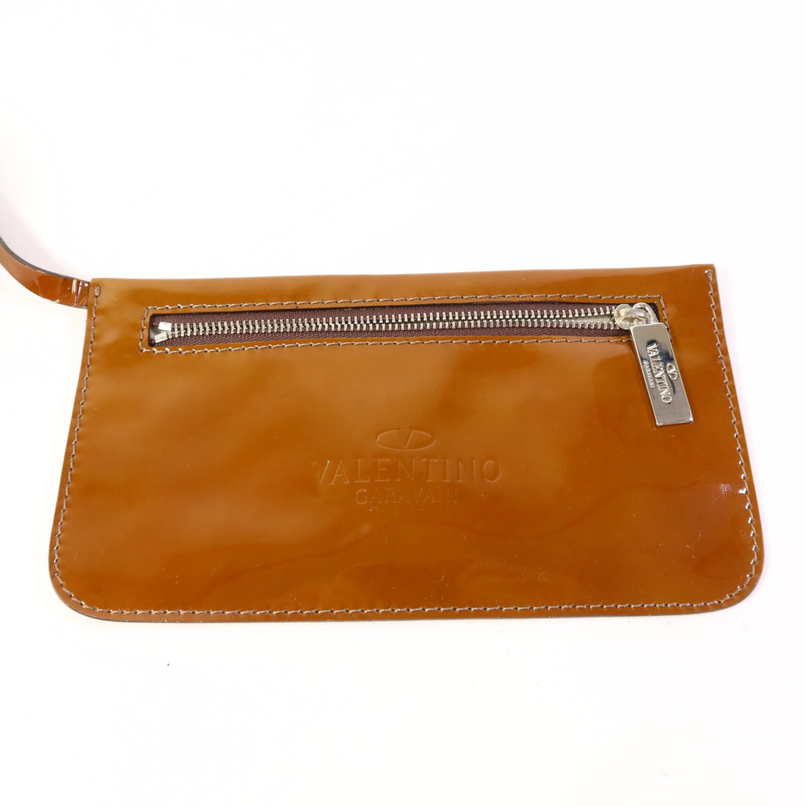 Valentino 牛皮皮革/漆皮皮革Handbag銀扣肩背袋