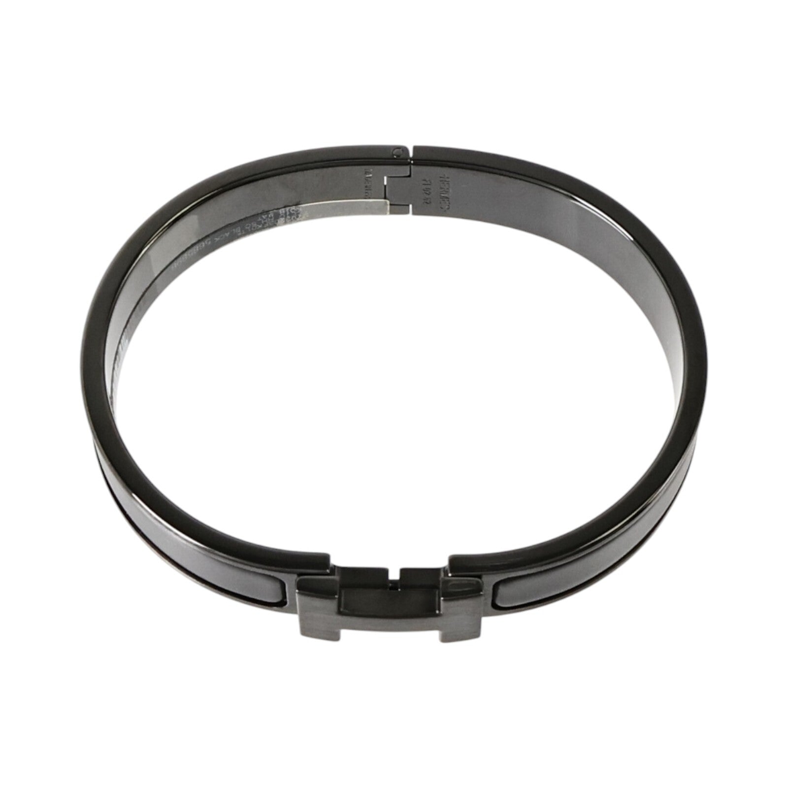 HERMES 金屬/琺瑯Clic HH So Black Bracelet手鏈