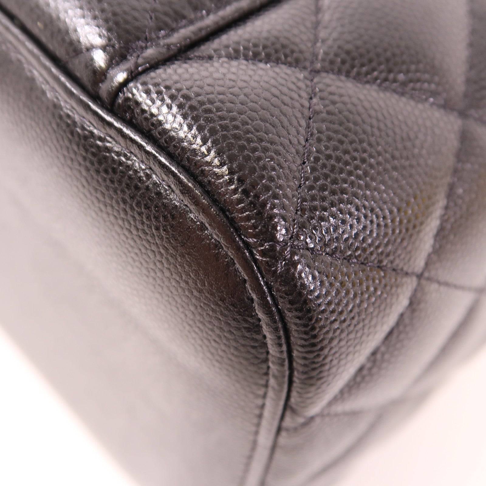 CHANEL 牛皮皮革Vanity Bag金扣手挽袋