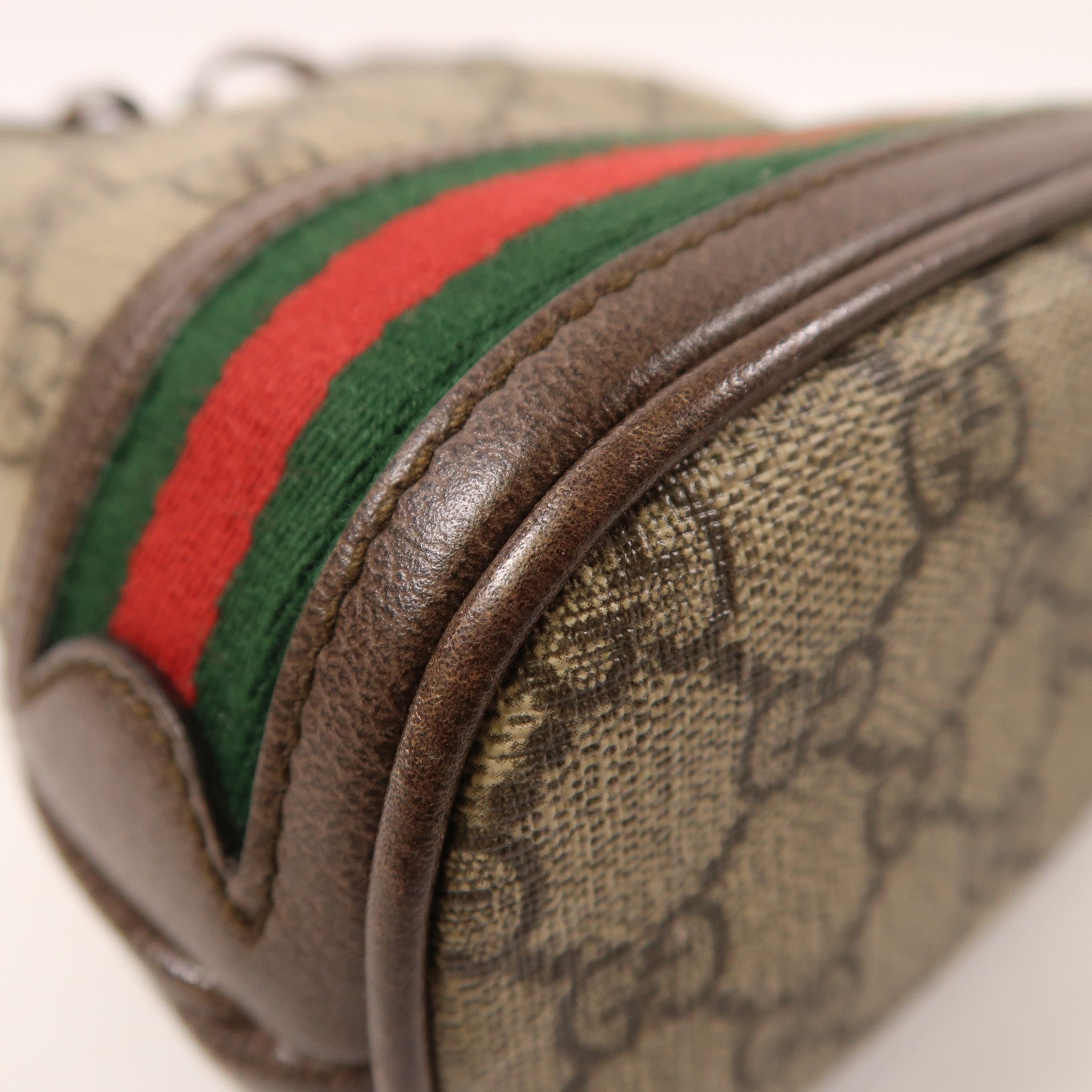 GUCCI 【激減優惠】塗層帆布Ophidia Mini Bucket金扣肩背袋