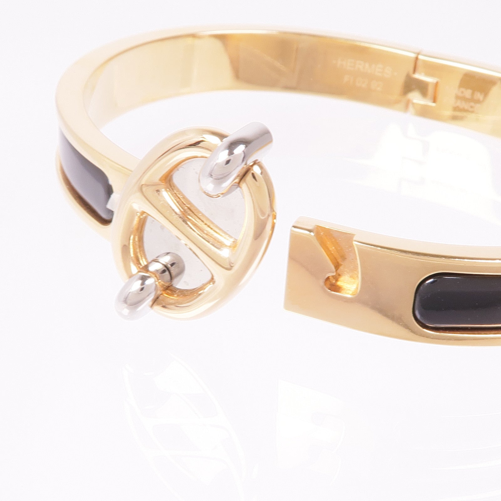 HERMES 搪瓷/金屬Mini Clic Chaine D Ancre手鐲
