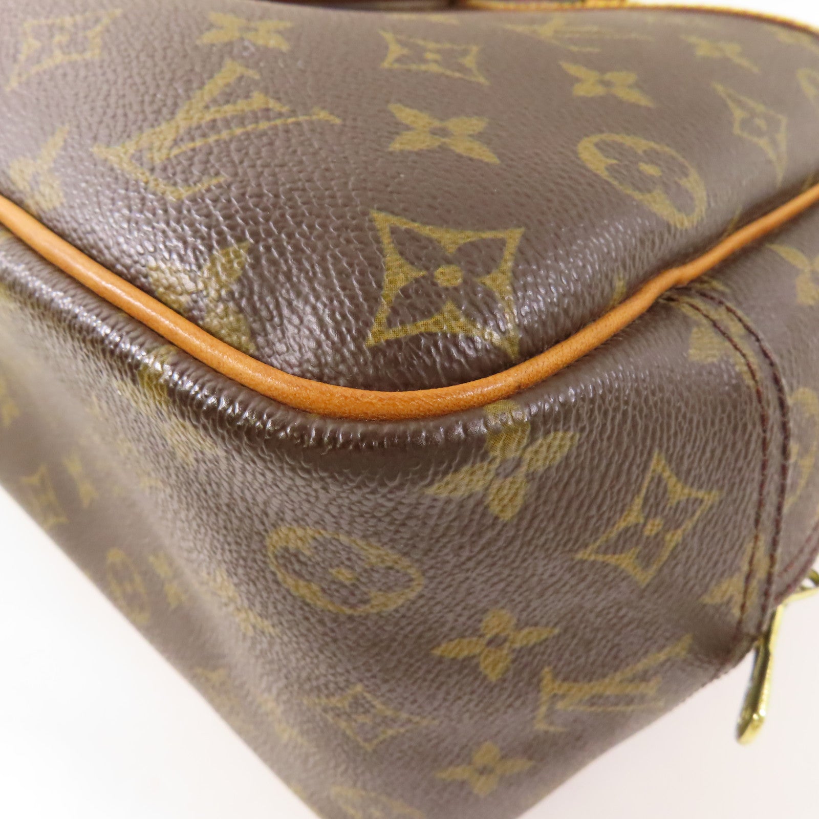LOUIS VUITTON【激減優惠】 Monogram Deauville金扣手挽袋棕色