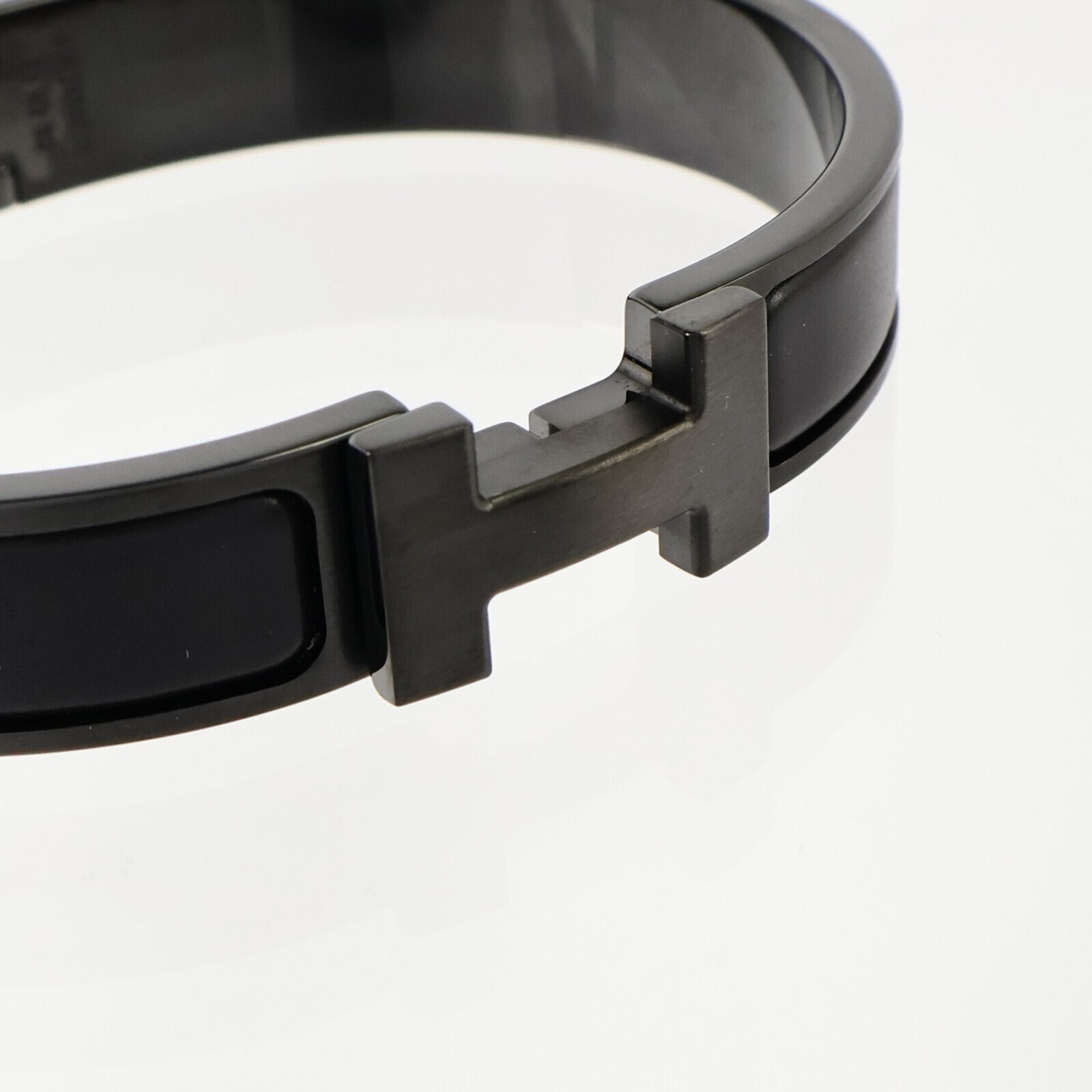 HERMES 金屬/琺瑯Clic HH So Black Bracelet手鏈