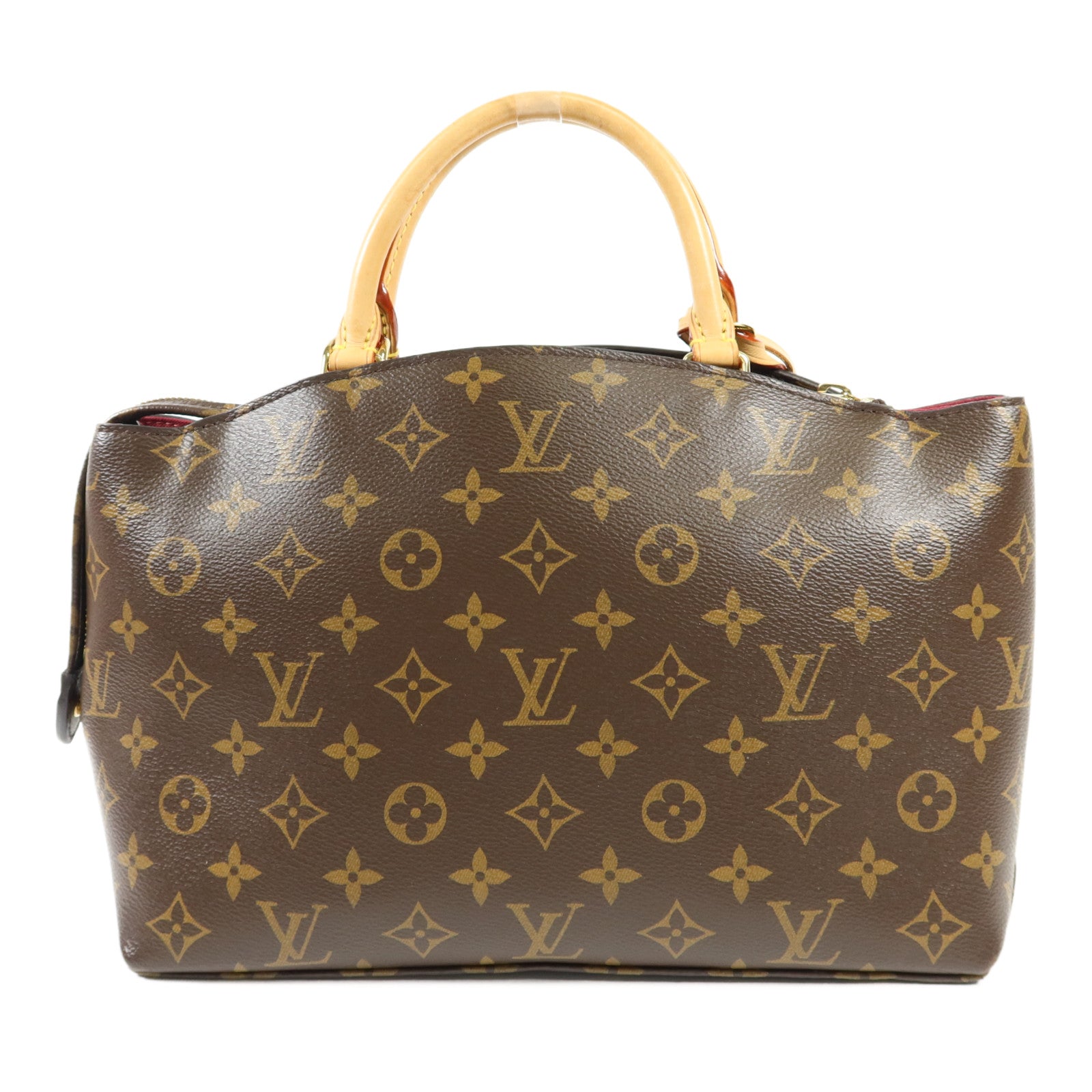 LOUIS VUITTON Monogram Petit Palais金扣手挽肩背兩用袋棕色