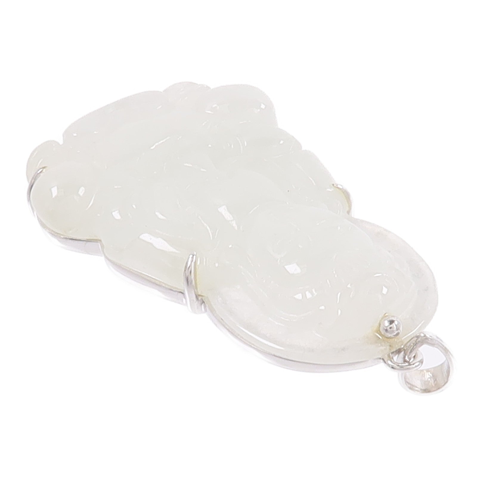JEWELRY 18K白金Jade Pendant Top翡翠吊墜