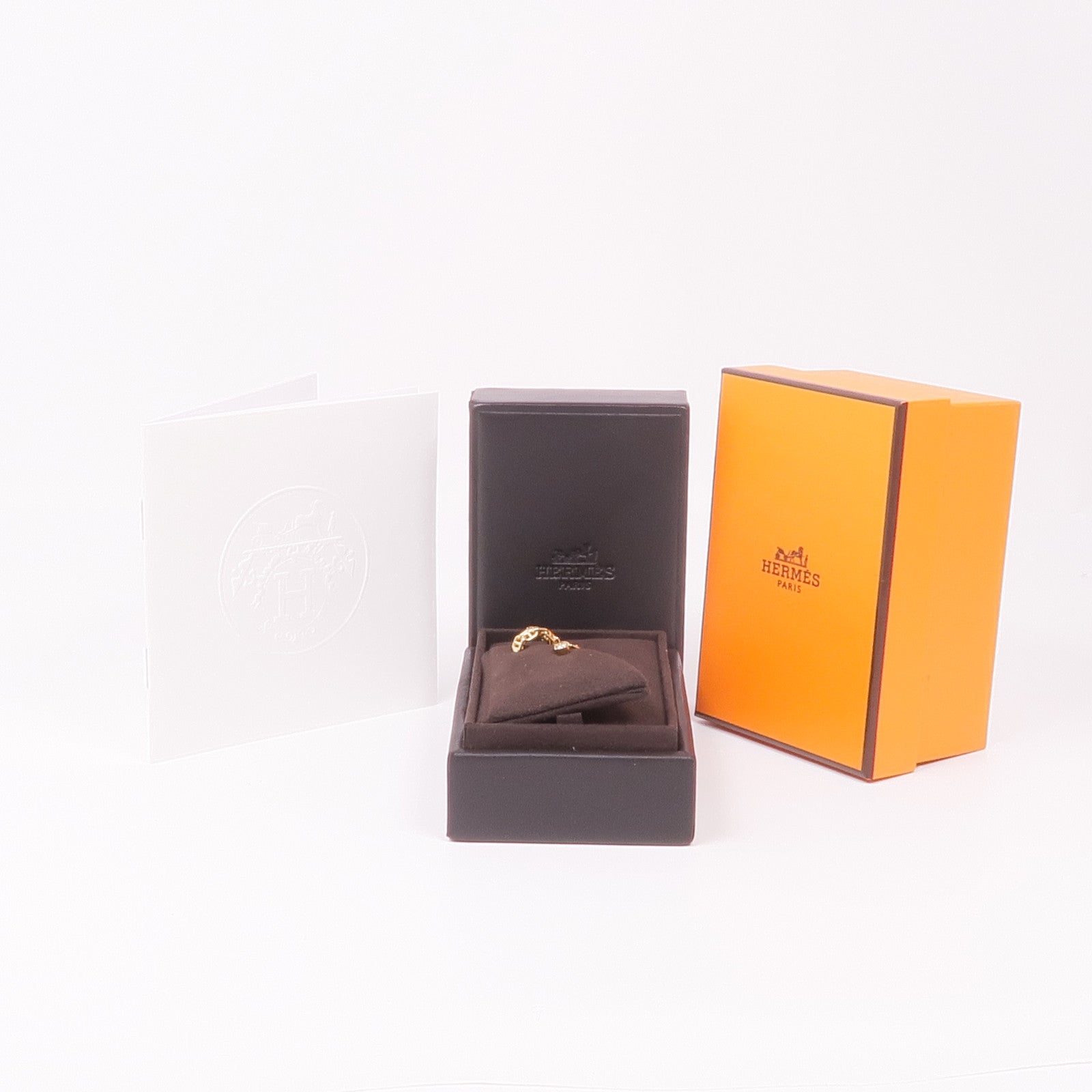 HERMES 【激減優惠】18K黃金Chaine d'ancre Calypso right single ear climber earring鑽石耳環