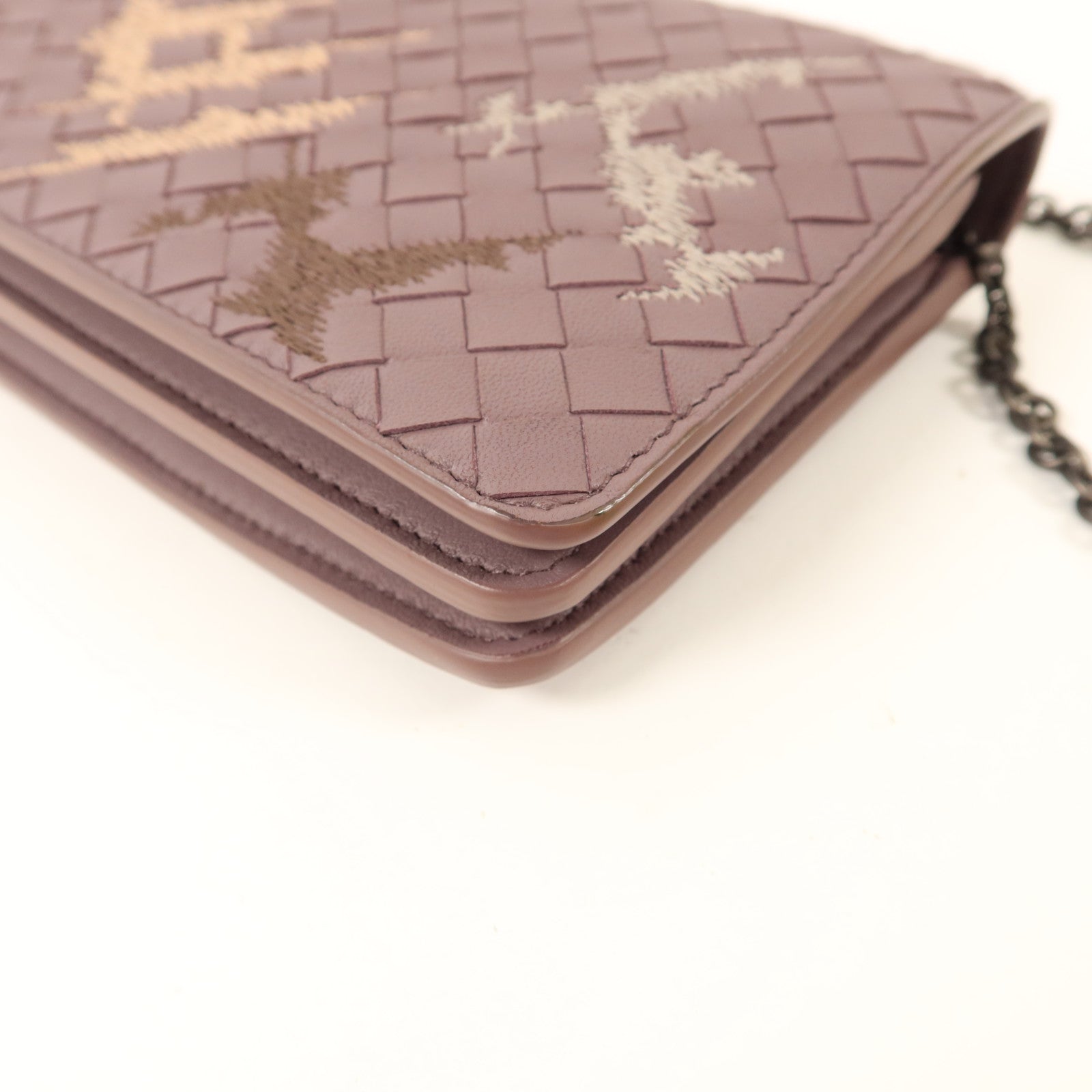 BOTTEGA VENETA 羊皮皮革Wallet On Chain鏈帶肩背袋
