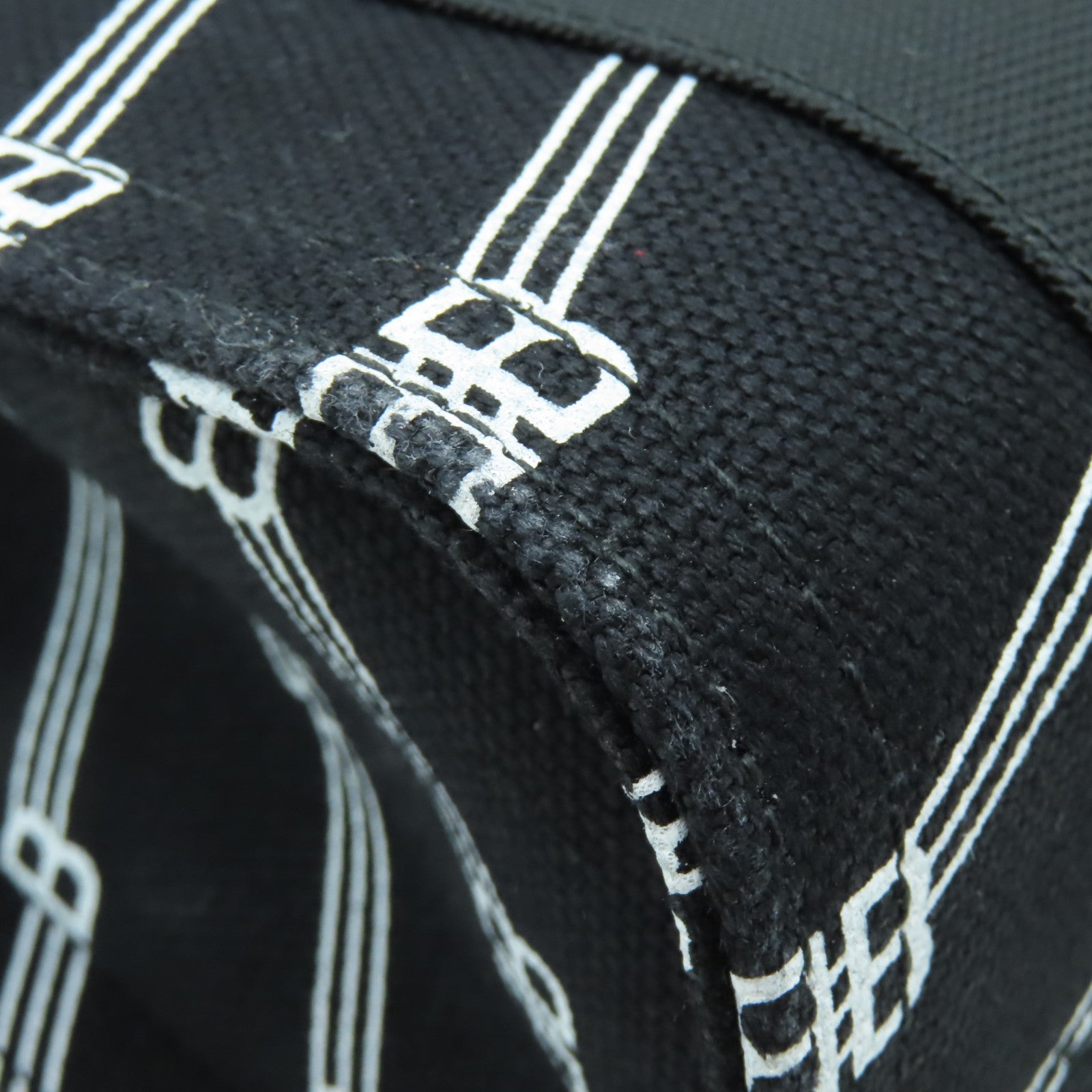 BALENCIAGA 【清倉大減價】帆布Shoulder Bag銀扣手挽肩背兩用袋黑色