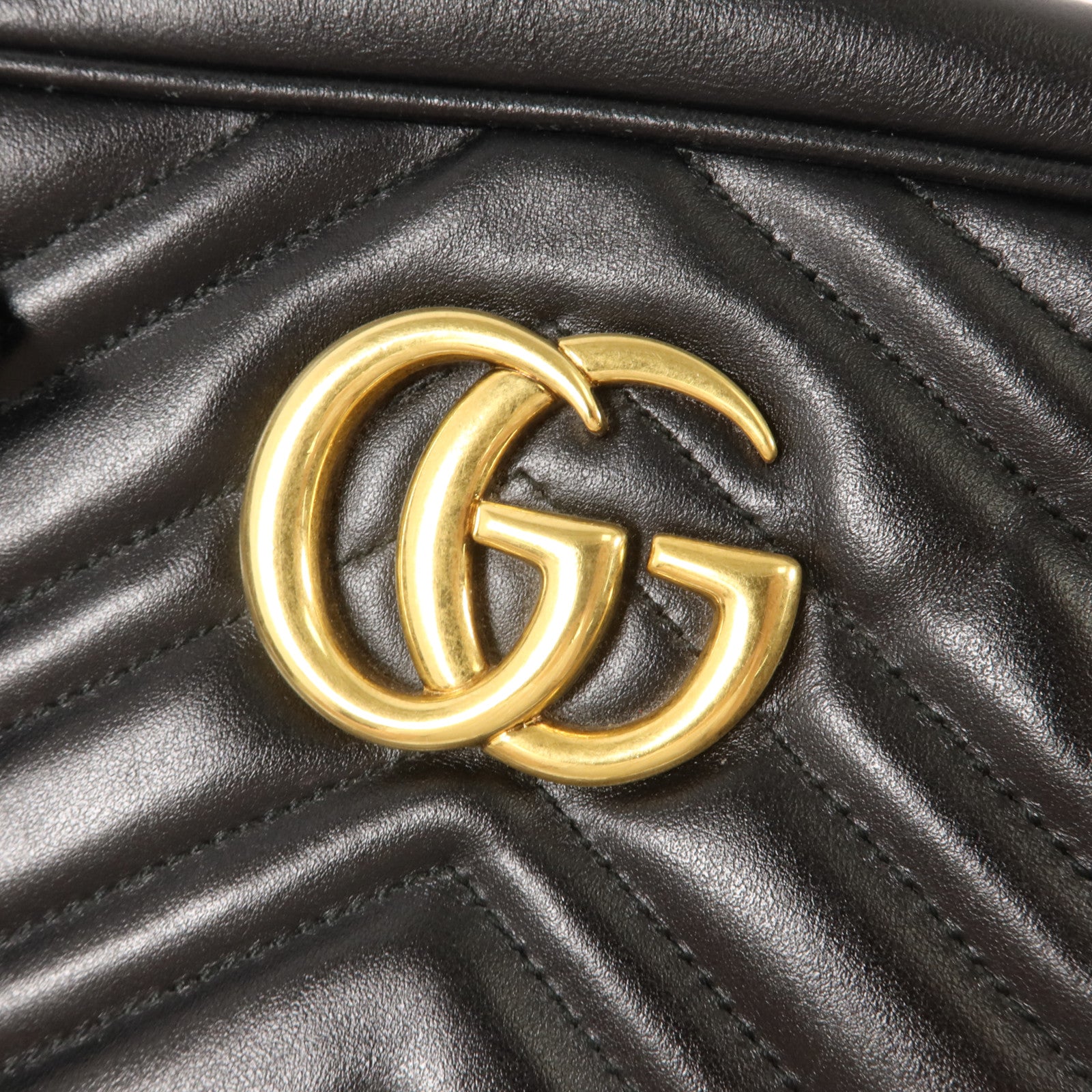 GUCCI 牛皮皮革GG Marmont Shoulder Bag鏈帶肩背袋