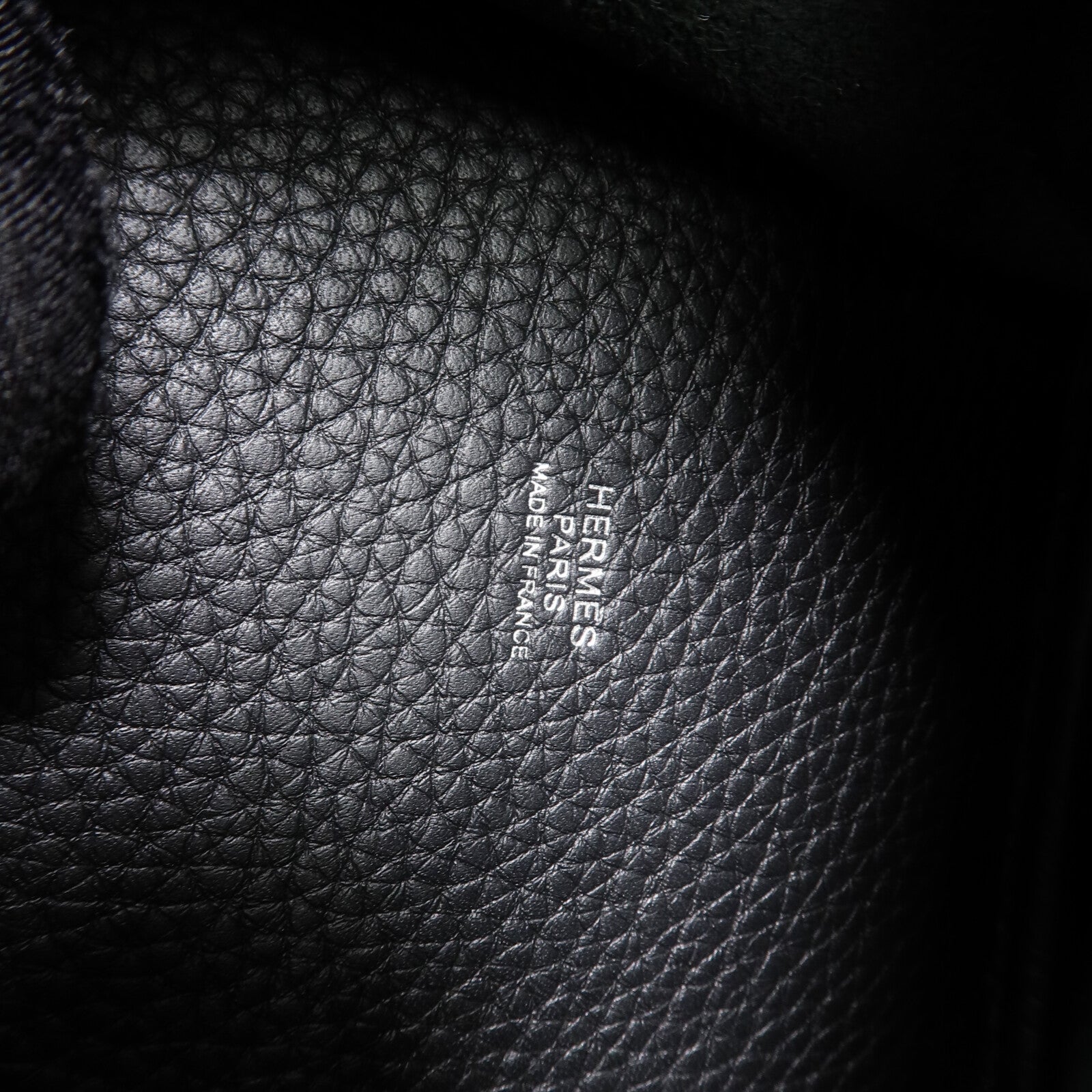 HERMES Clemence皮革Picotin PM手挽袋Noir