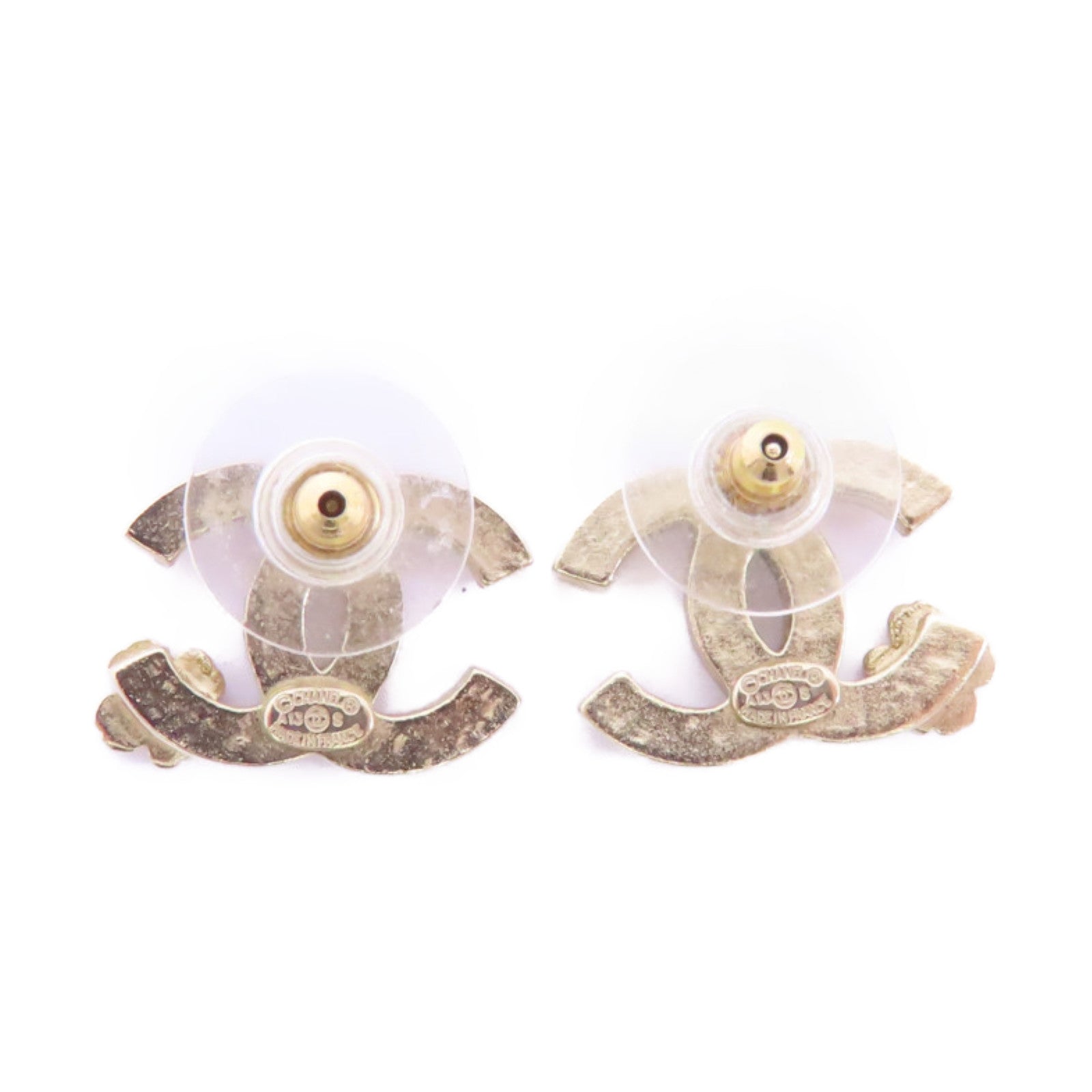 CHANEL 金屬Earring耳環金色/黑色