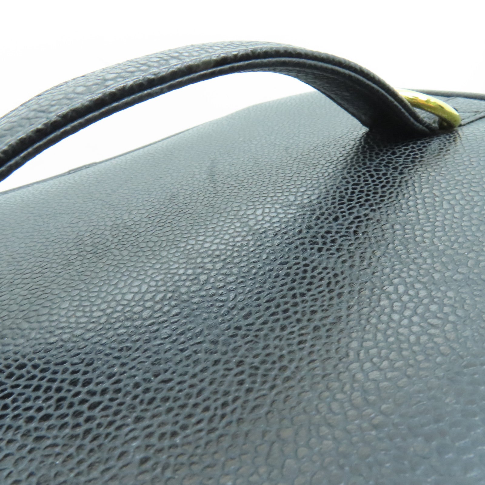 CHANEL 【清倉大減價】牛皮皮革Vintage Bag金扣手挽肩背兩用袋黑色