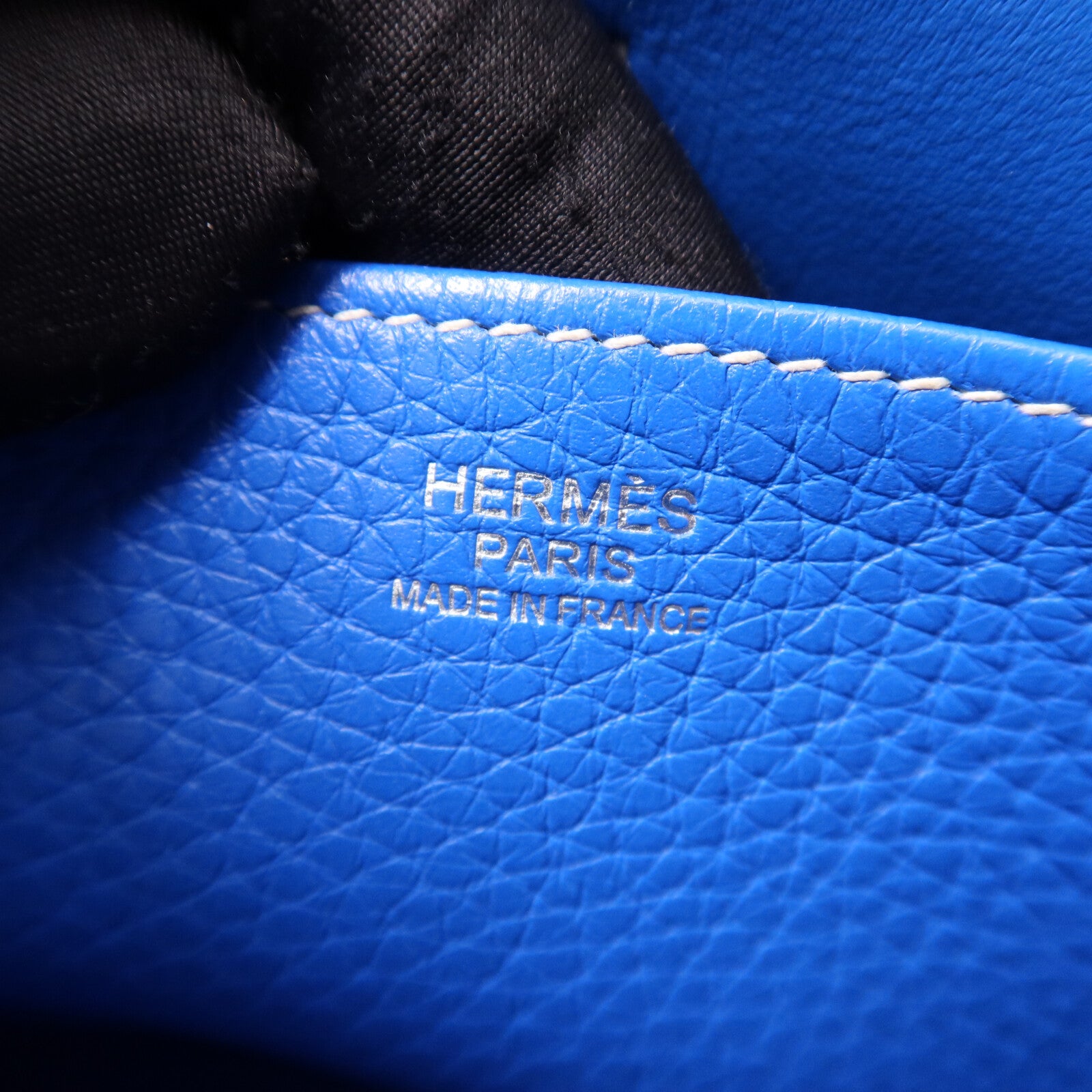 HERMES Clemence皮革Halzan 31銀扣手挽肩背兩用袋