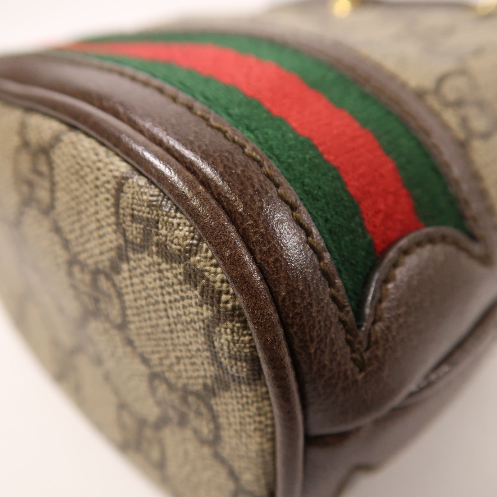 GUCCI 【激減優惠】塗層帆布Ophidia Mini Bucket金扣肩背袋