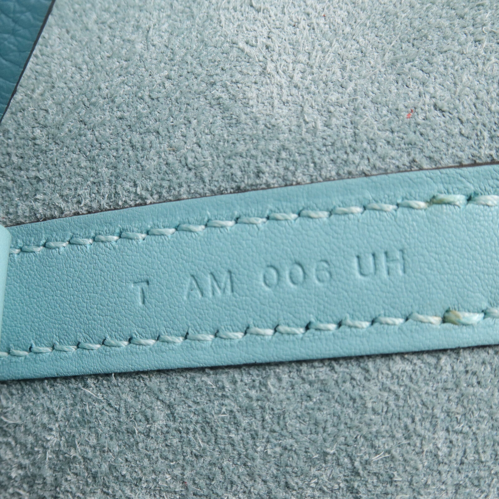 HERMES Clemence皮革Picotin MM扣手挽袋Bleu Atoll