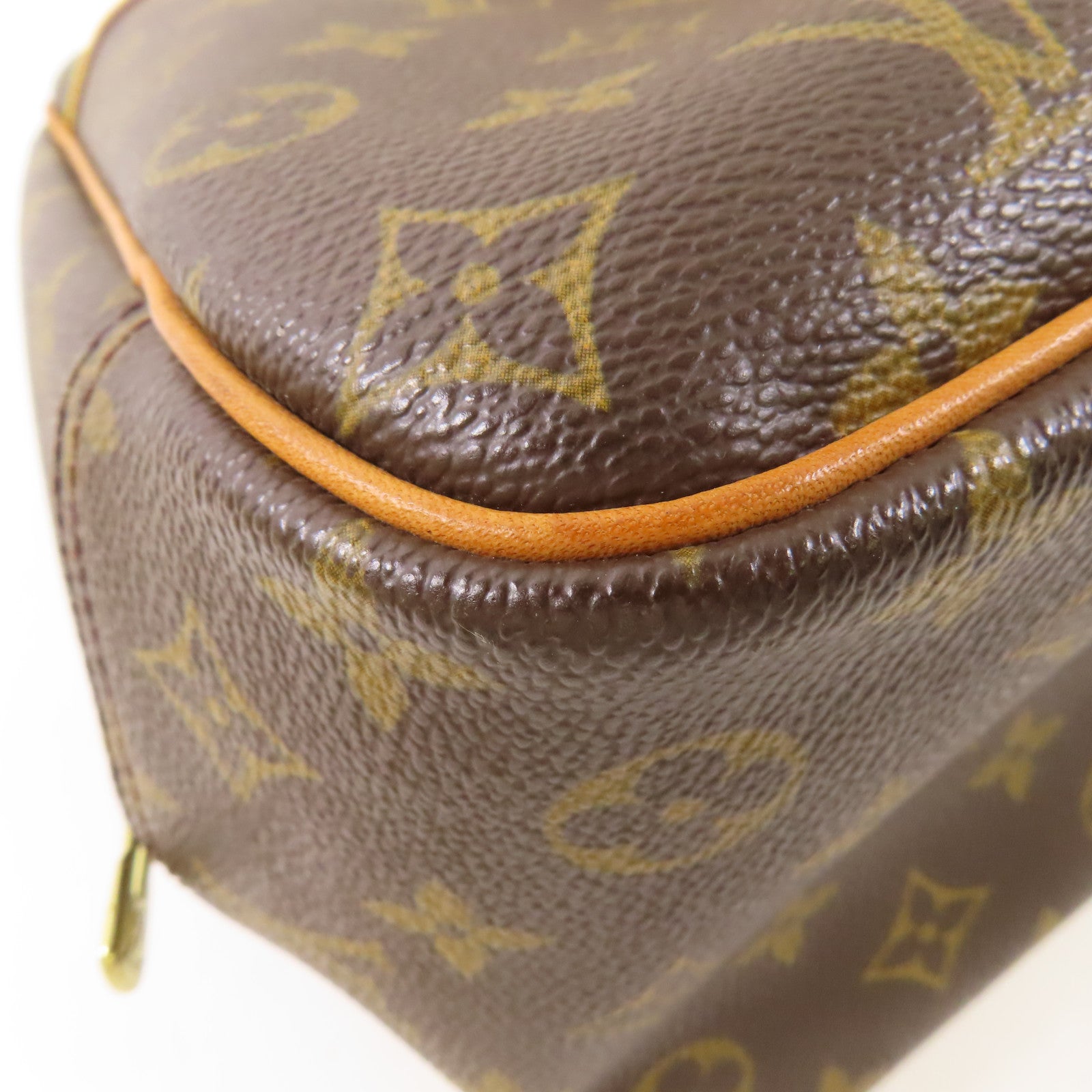 LOUIS VUITTON【激減優惠】 Monogram Deauville金扣手挽袋棕色