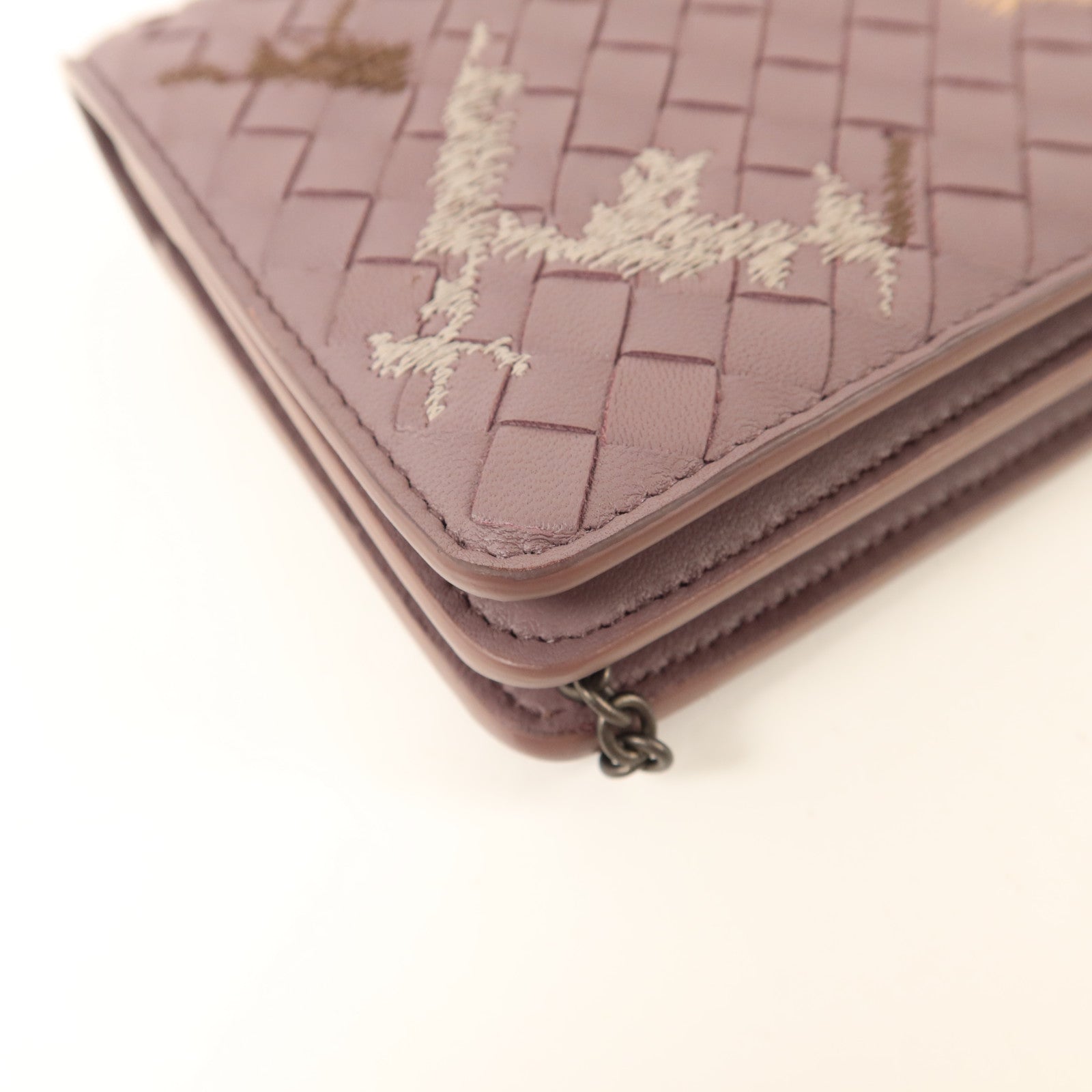 BOTTEGA VENETA 羊皮皮革Wallet On Chain鏈帶肩背袋