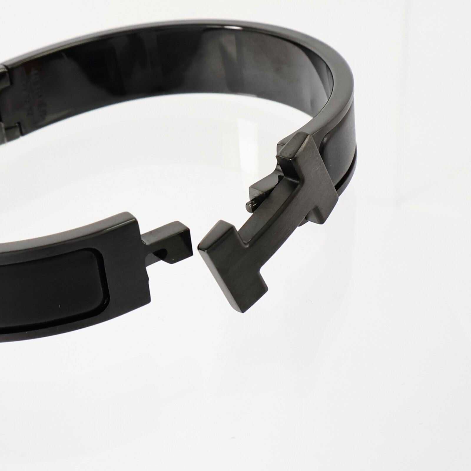 HERMES 金屬/琺瑯Clic HH So Black Bracelet手鏈