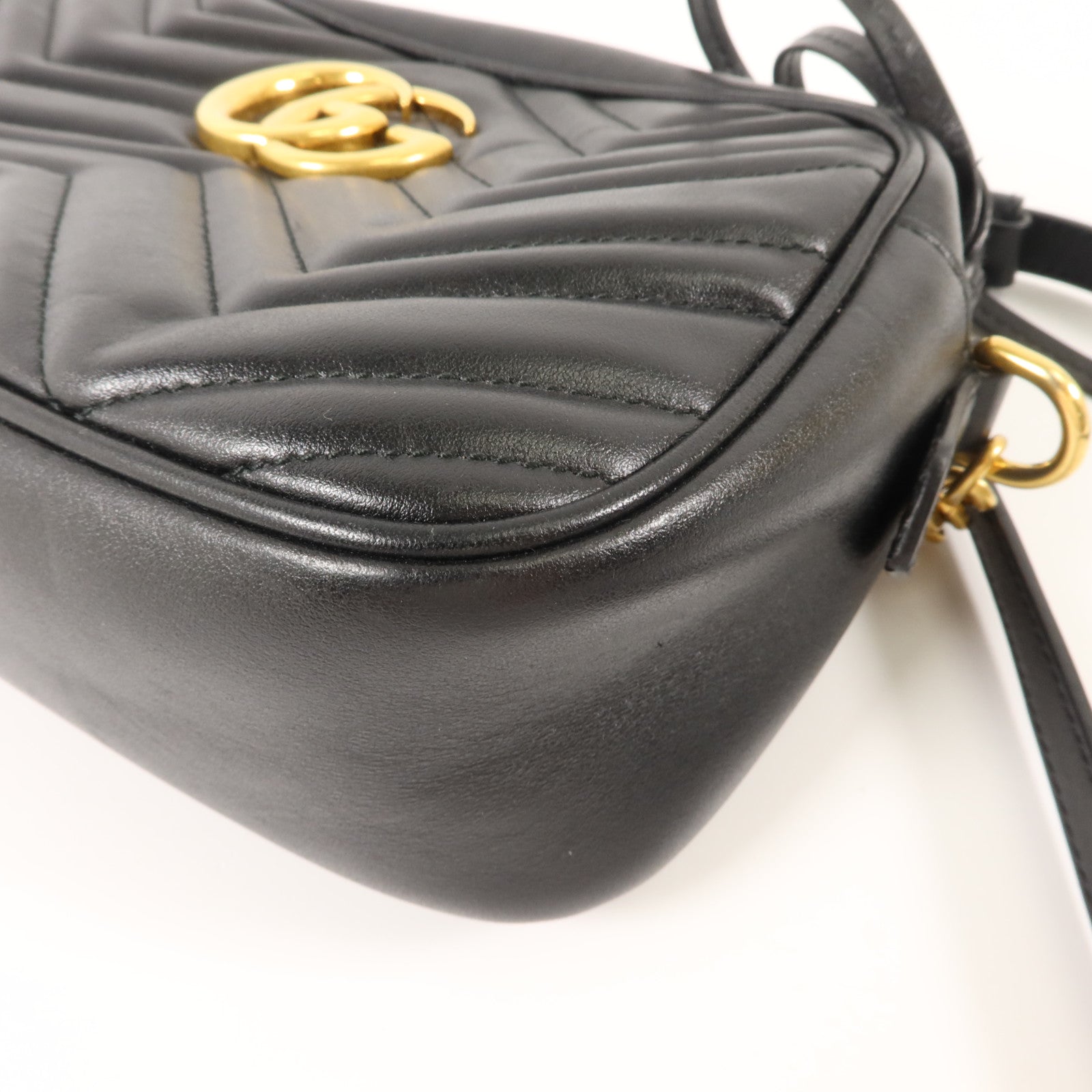 GUCCI 牛皮皮革GG Marmont Shoulder Bag鏈帶肩背袋