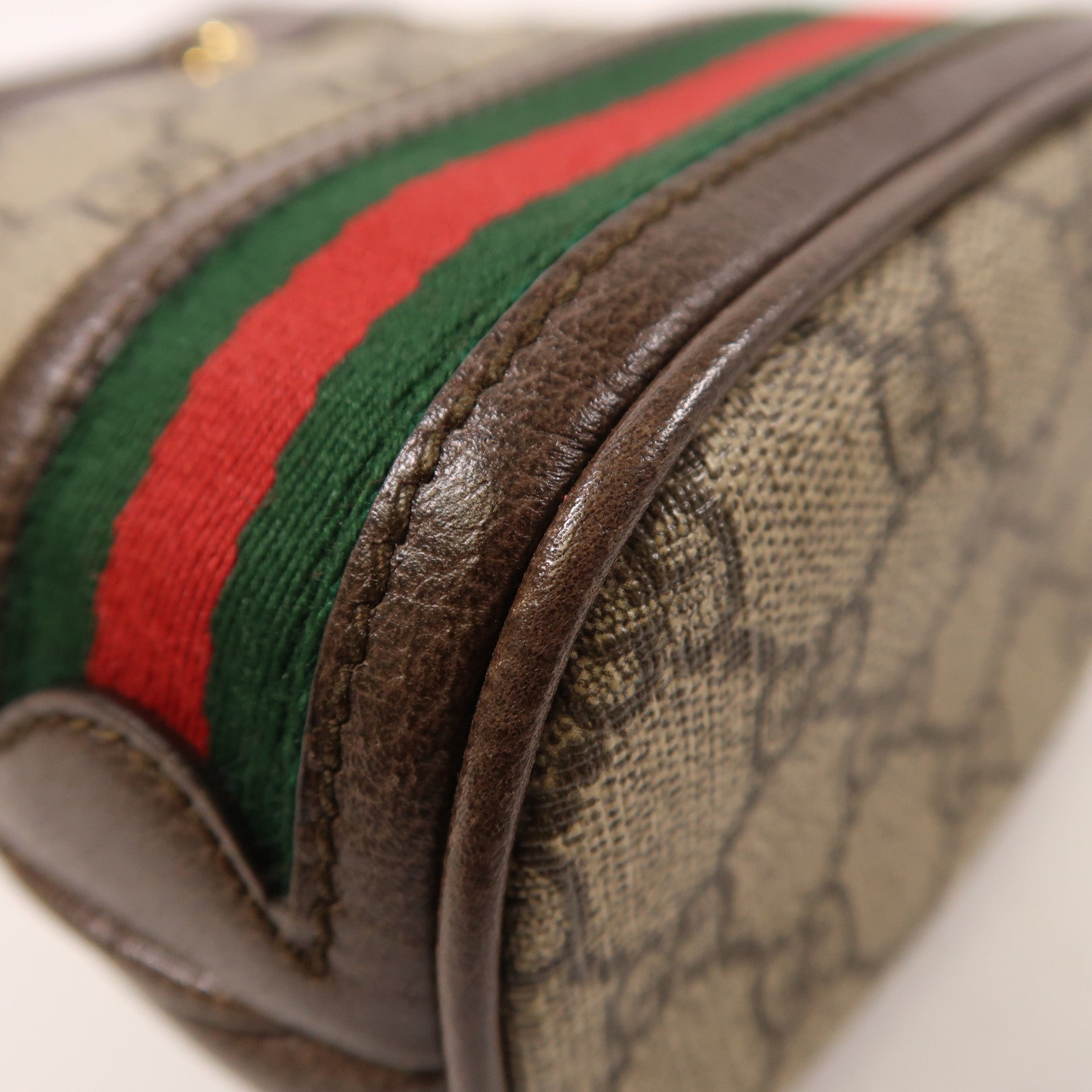 GUCCI 【激減優惠】塗層帆布Ophidia Mini Bucket金扣肩背袋
